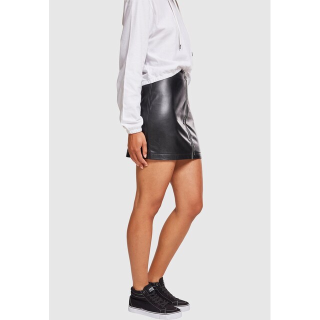 URBAN CLASSICS Jerseyrock »Damen Ladies Synthetic Leather Zip Skirt«, (1 tlg.)  für bestellen | BAUR