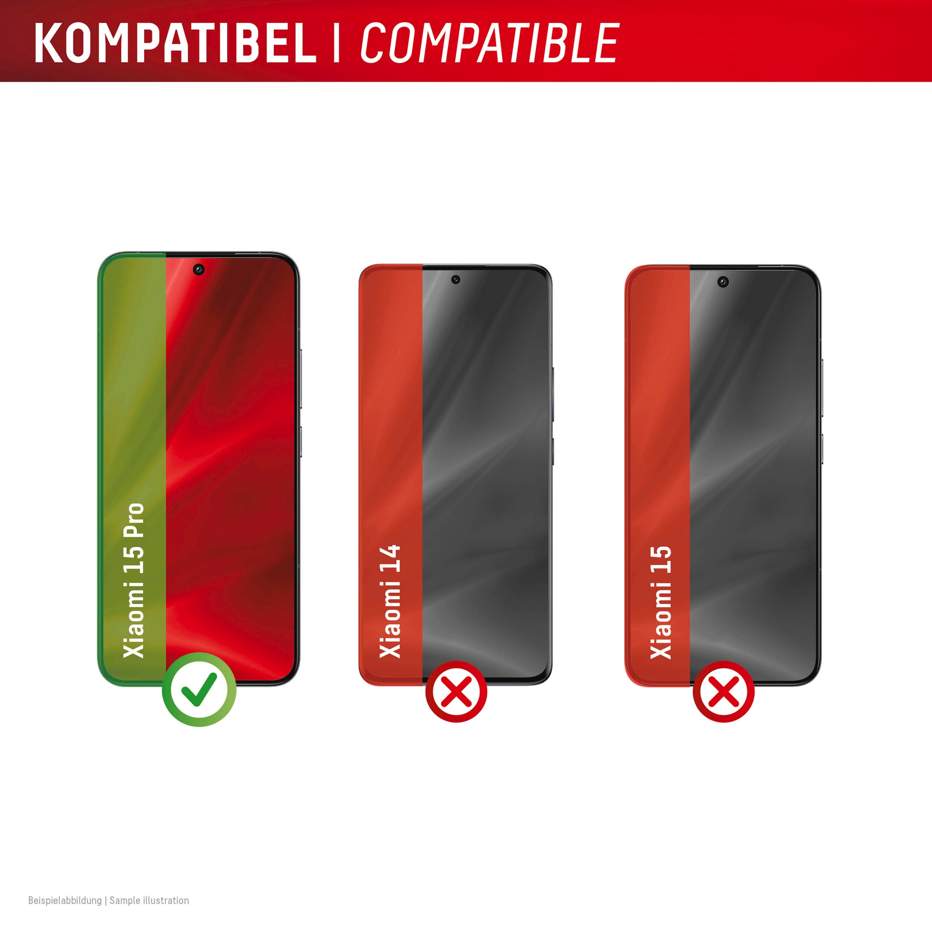 Displex Displayschutzglas »Premium Glass Screen Protector (Full Cover)«, für Xiaomi 15 Pro, Displayschutzfolie, Schutzfolie, Bildschirmschutz, kratz- & stoßfest