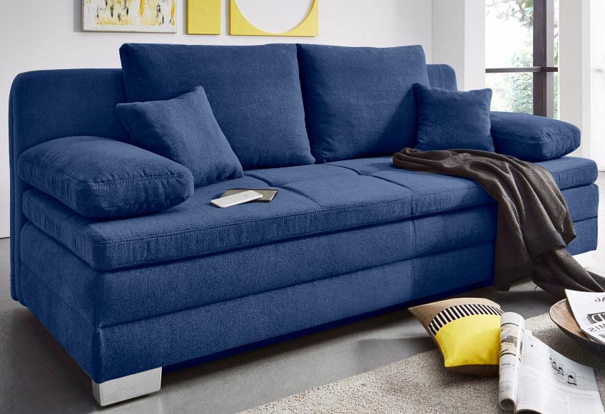 Jockenhöfer Gruppe Schlafsofa "Lindau, B: 203 cm, Liegefl. 160x203 cm" mit Schlaffunktion, Bettkasten, Zierkissen & Kaltschaumtopper