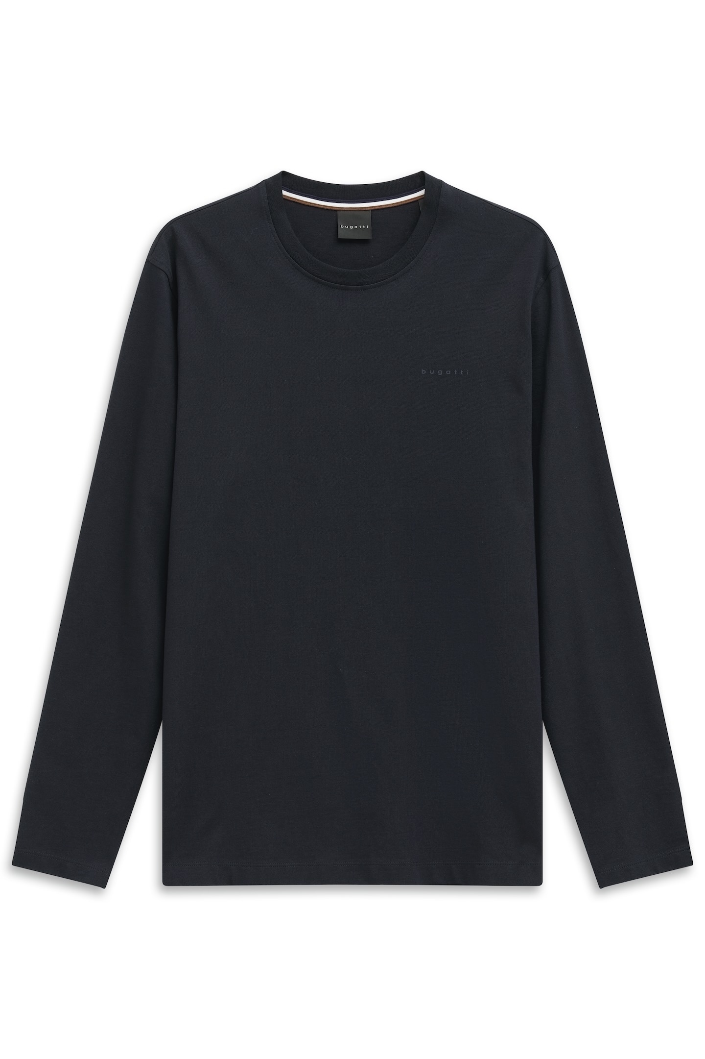 bugatti Longsweatshirt »Rundhals«, im Modern Fit aus Baumwolle
