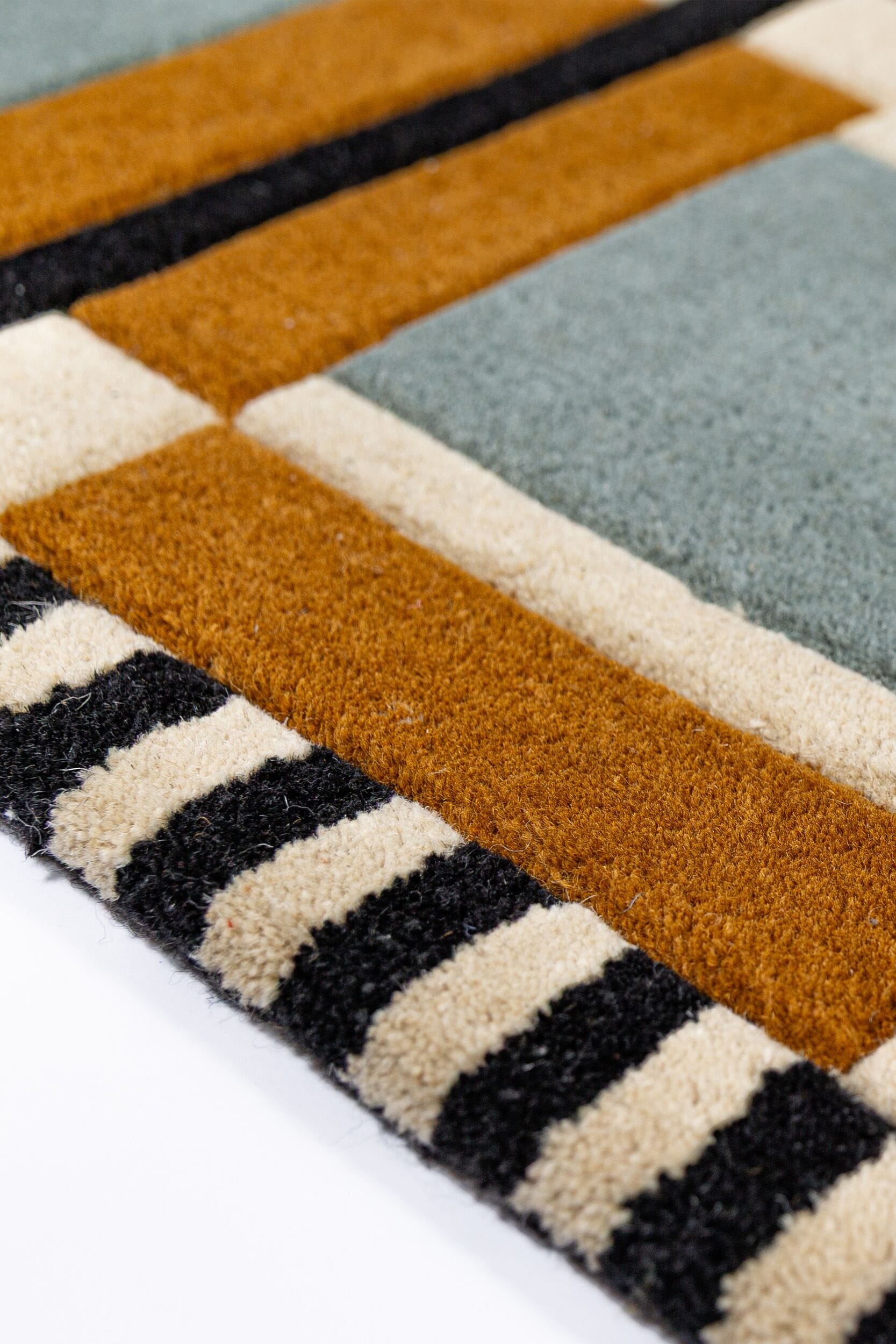 FLAIR RUGS Wollteppich »Quadro Wollteppich« rechteckig 8 mm Höhe