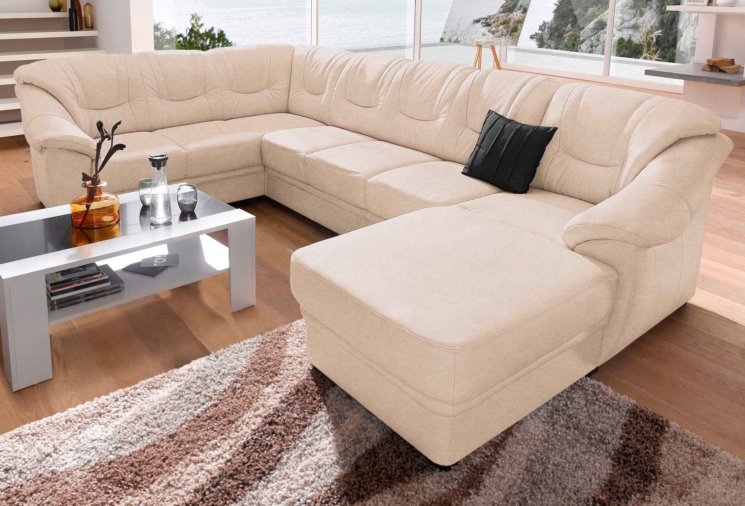 sit&more Wohnlandschaft "Savona U-Form, B: 320 cm" optional Bettfunktion, F günstig online kaufen