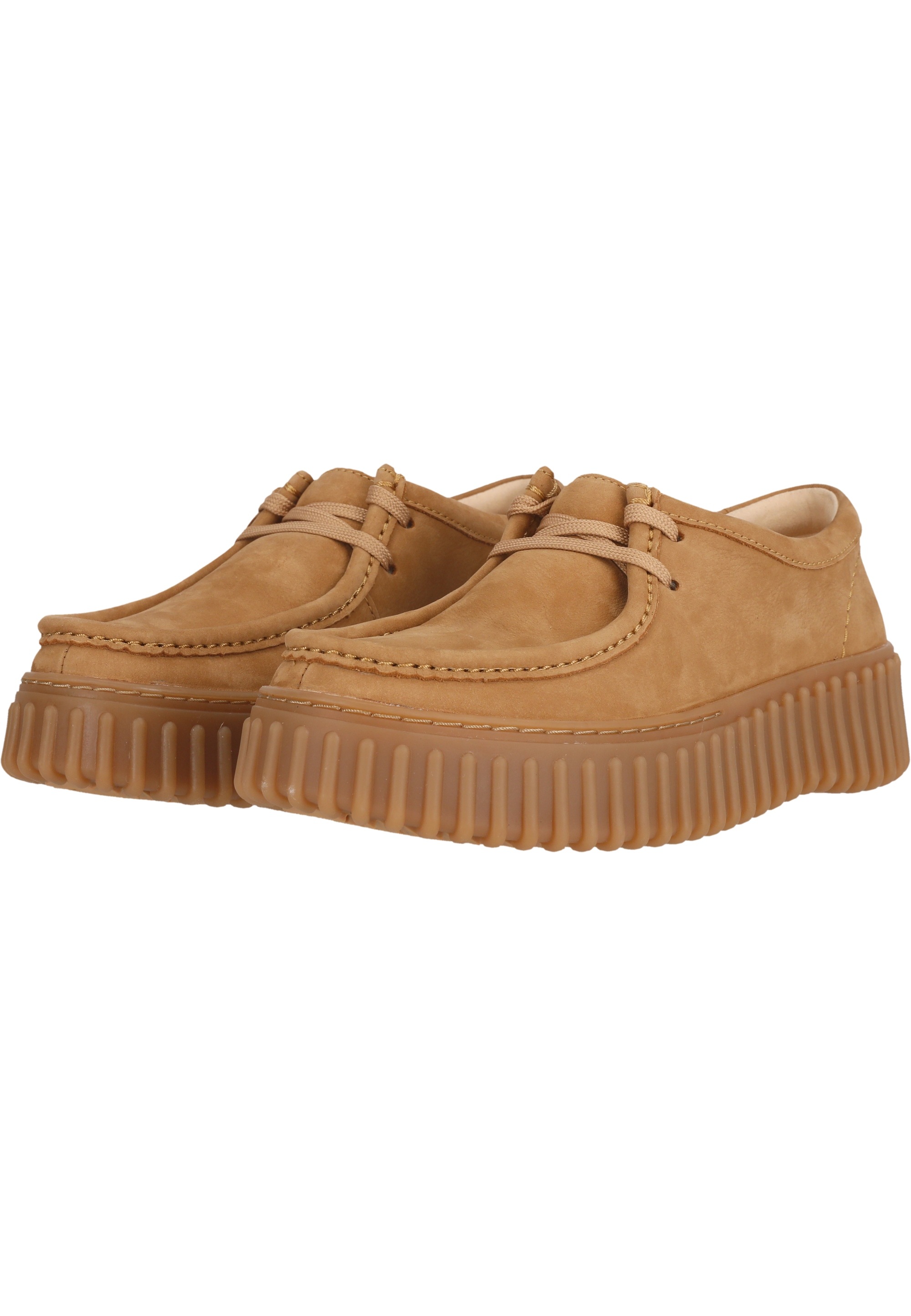 Clarks Torhill Bee Boat Shoes Light Tan Nubuck EU 41.5 3