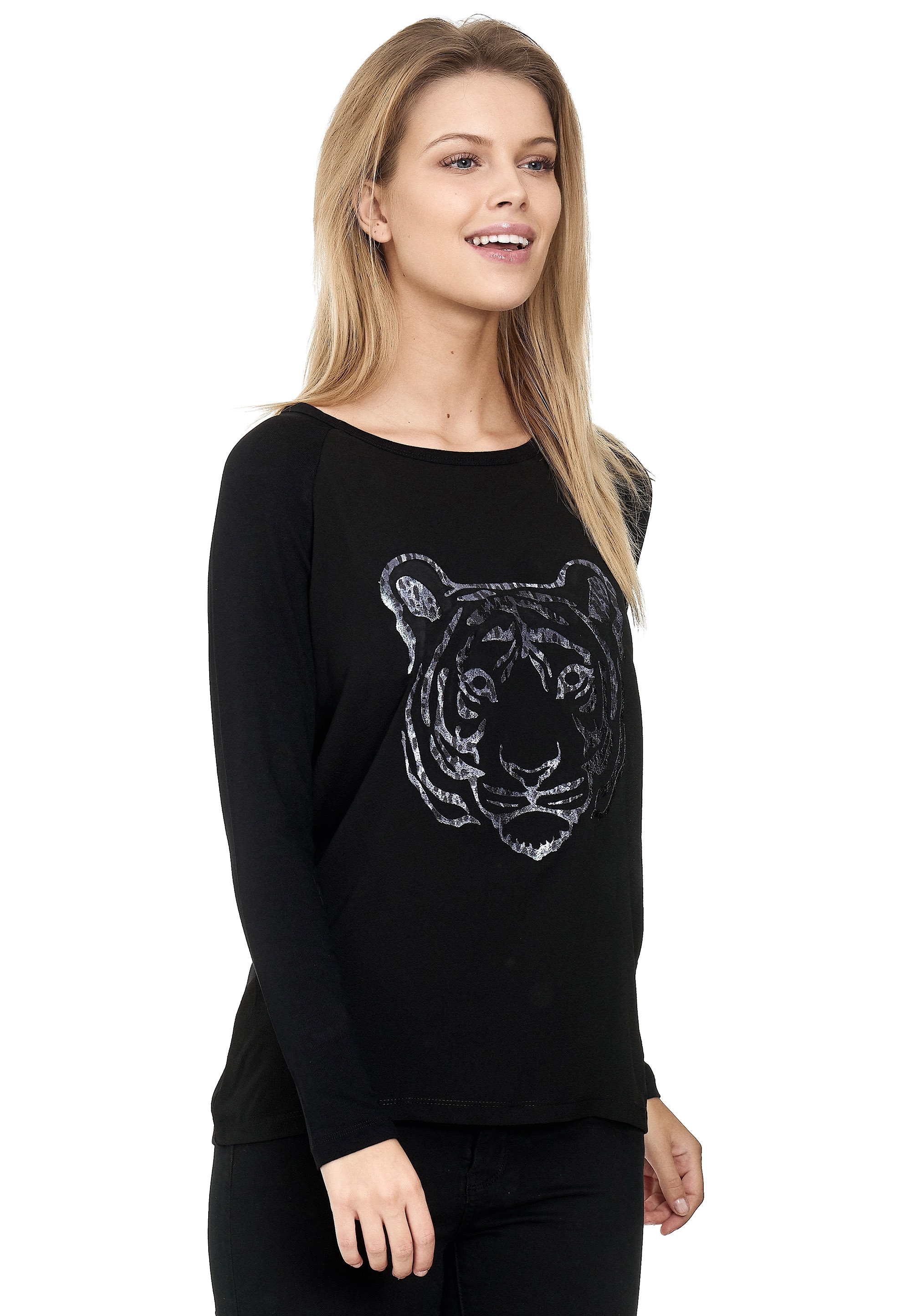 Decay Langarmshirt »Longsleeve«, mit Leoparden - Aufdruck und Leo Flecken