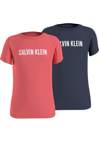 Calvin Klein T-Shirt, (2 tlg.), mit Calvin Klein Logoschriftzug auf der Brust kaufen