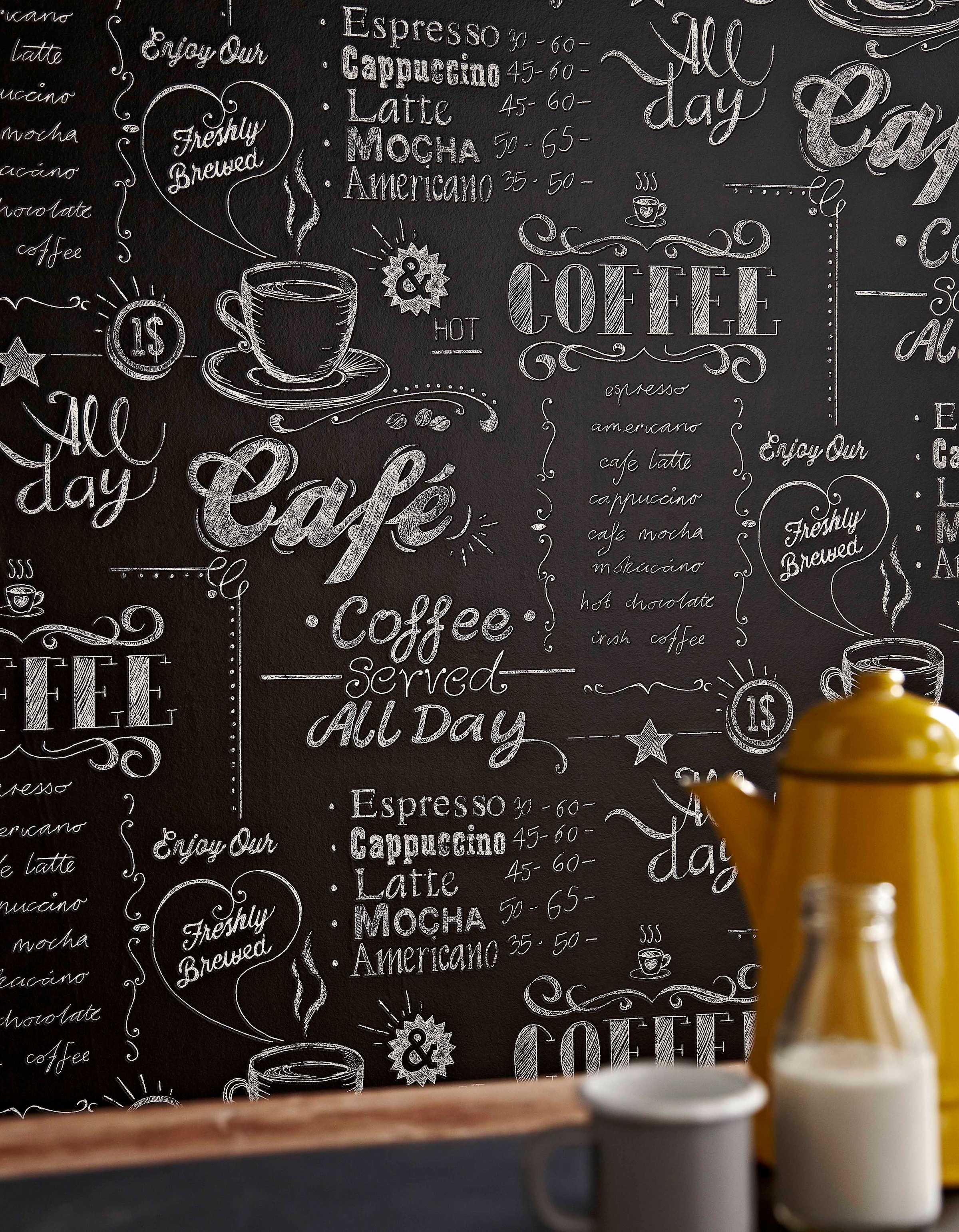 Superfresco Easy Vliestapete »Coffee Shop«, mit Schrift