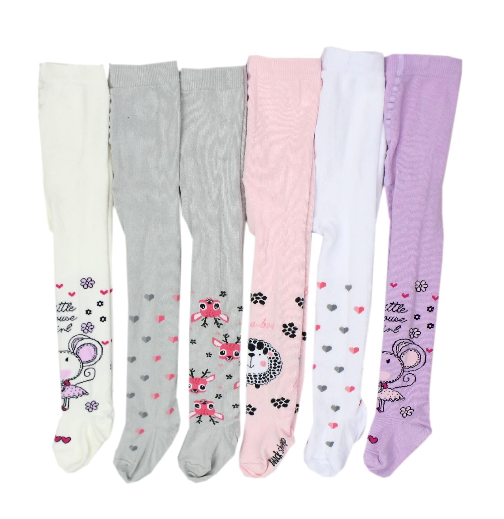 TupTam Strickstrumpfhose "Strumpfhose Mädchen Strickstrumpfhosen Bunt Gemustert 6er Pack"