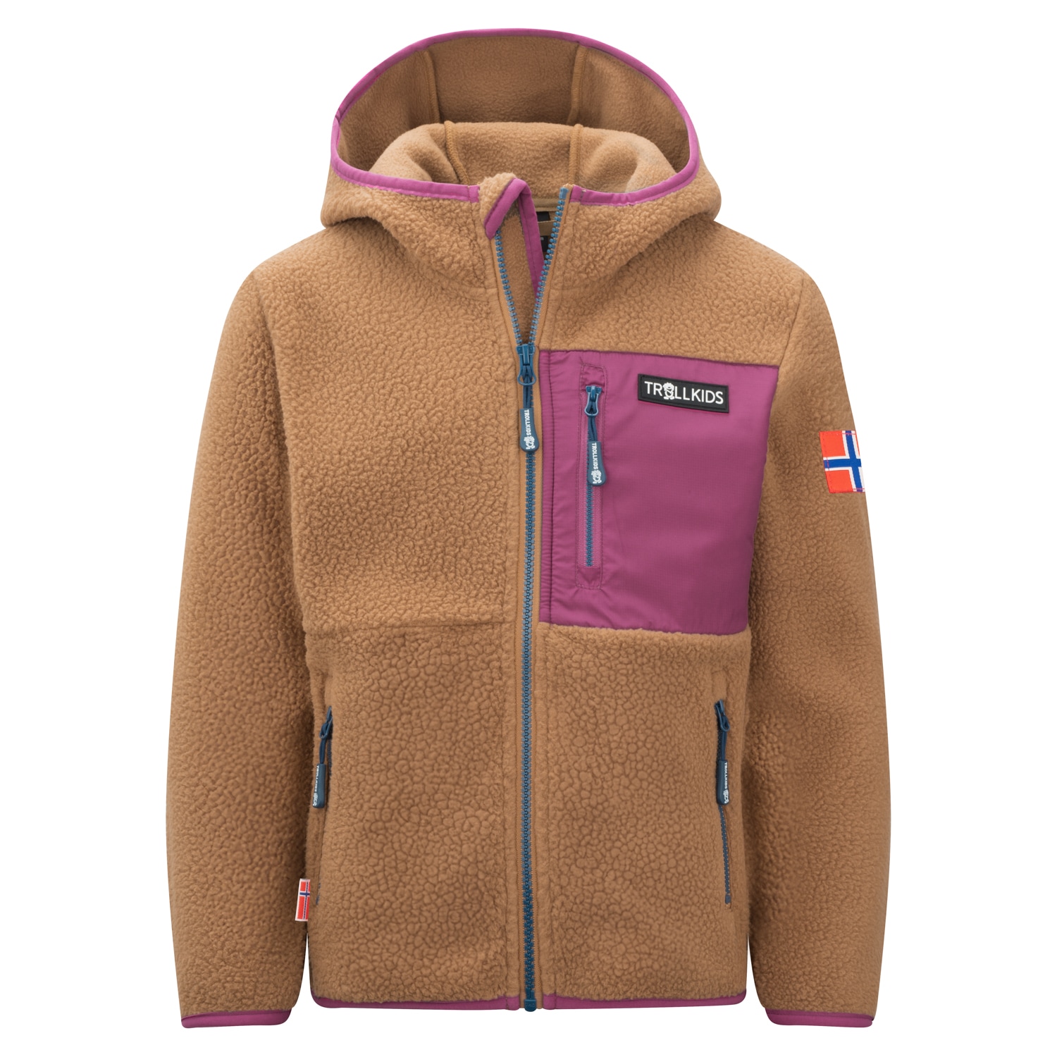 TROLLKIDS Fleecejacke "Kids Aurlandsfjord Jacket", mit Kapuze