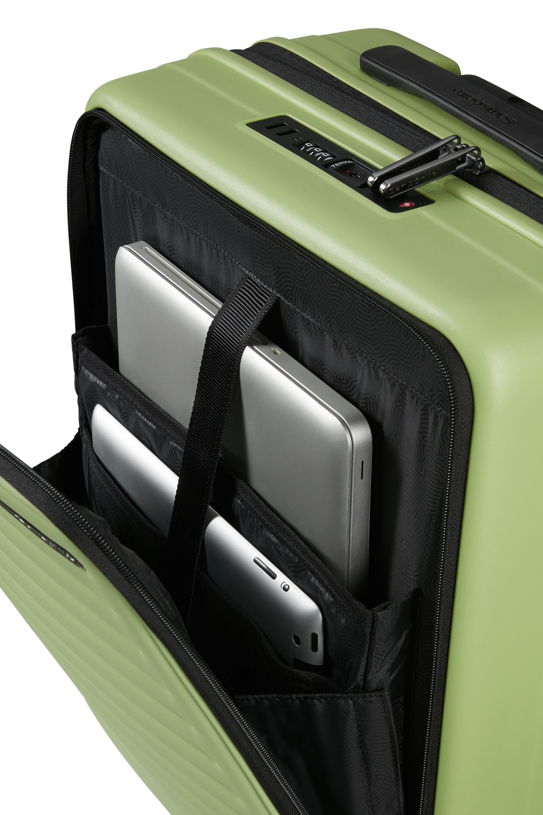 Samsonite Hartschalen-Trolley »RESTACKD, verschiedene Größen und Farben« mit Packtaschen,  42 l 4 Rollen für Urlaub, Reise, Ferien und Geschäftsreise, mit Volumenerweiterung
