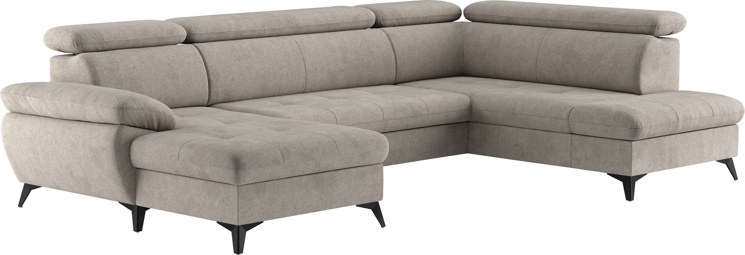 COTTA Wohnlandschaft »Hudson U-Form«, mit Kopfteilverstellung, wahlweise mit Bettfunktion & Bettkasten