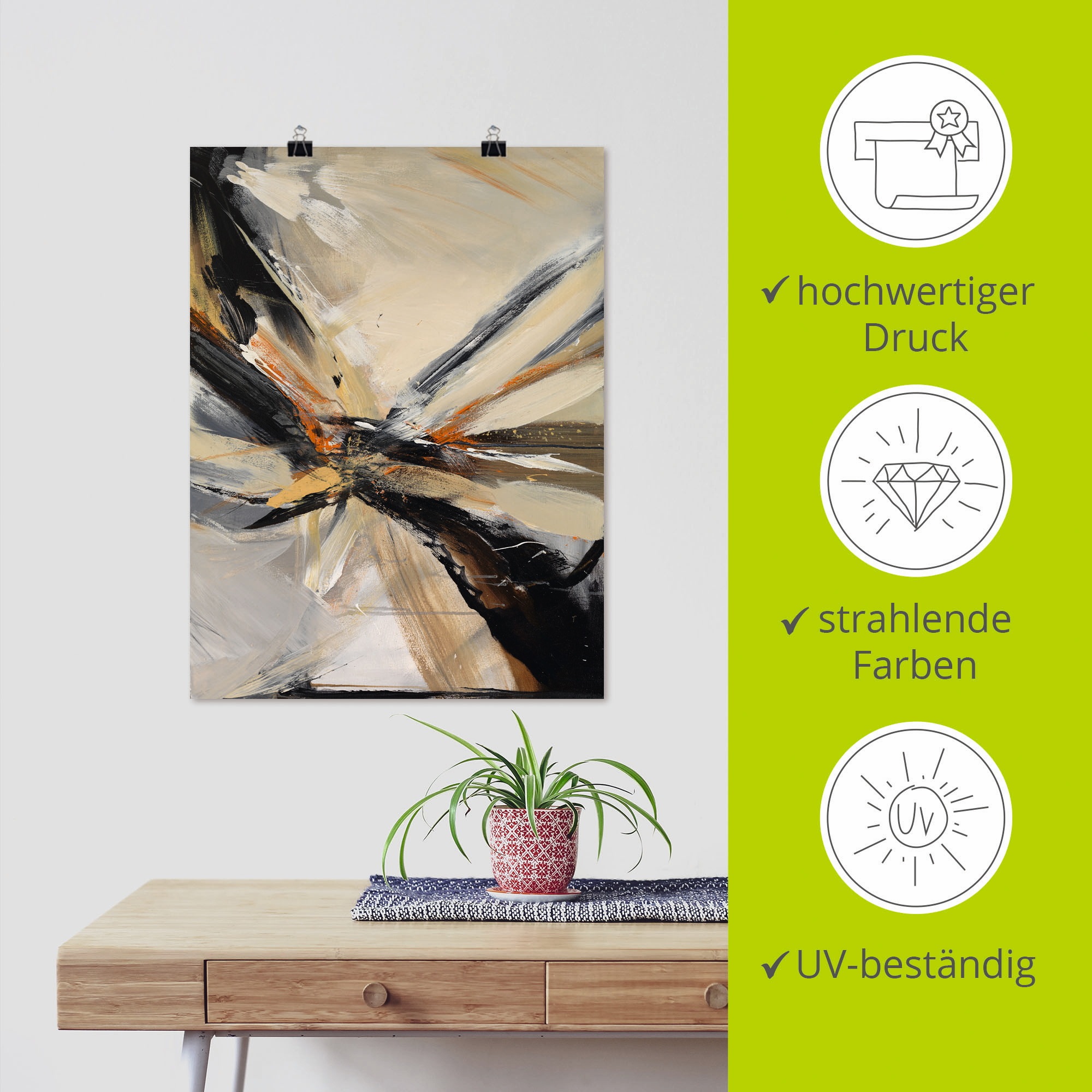 Artland Wandbild »Abstrakt III« Gegenstandslos 1 Stk. tlg. als Leinwandbild, Poster in verschied. Größen