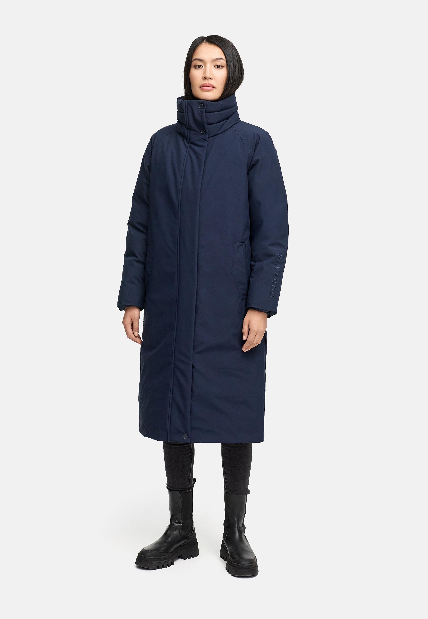 Navahoo Wintermantel "Traumblüte 14" Warmer Parka mit Stehkragen