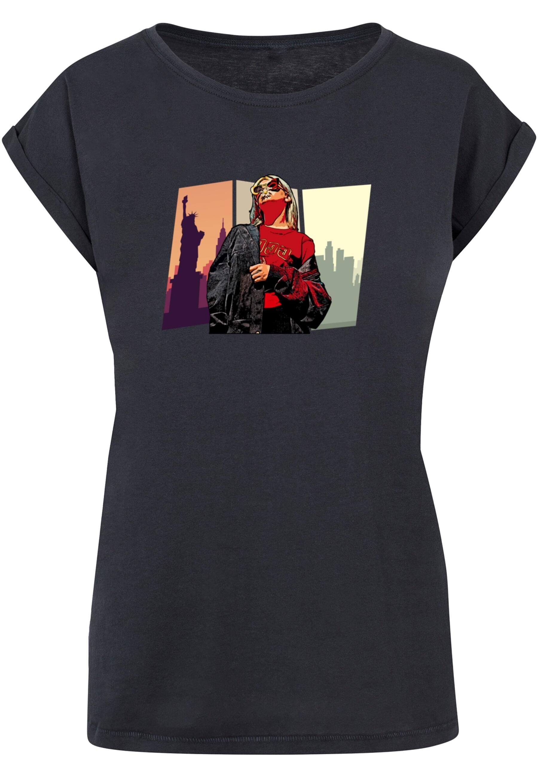 Merchcode T-Shirt "Merchcode Damen Laides Grand Red Girl Extended Shoulder günstig online kaufen