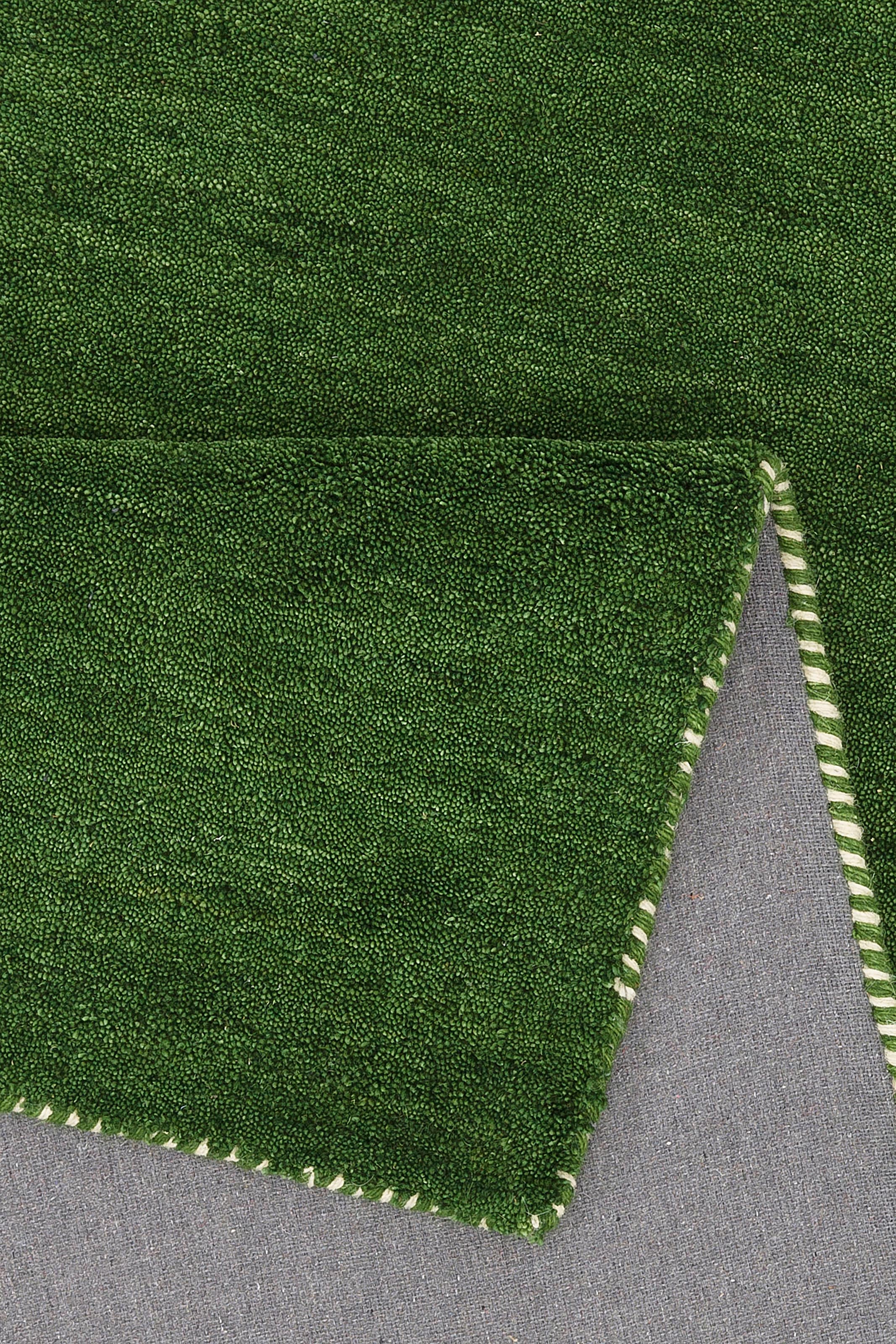 THEKO Bettumrandung »Gabbeh Uni, Handweb Teppich, meliert, reine Wolle« Höhe 14 mm 3 Stk. tlg. Bettvorleger, Uni-Farben, handgewebt, Läufer-Set, Schlafzimmer