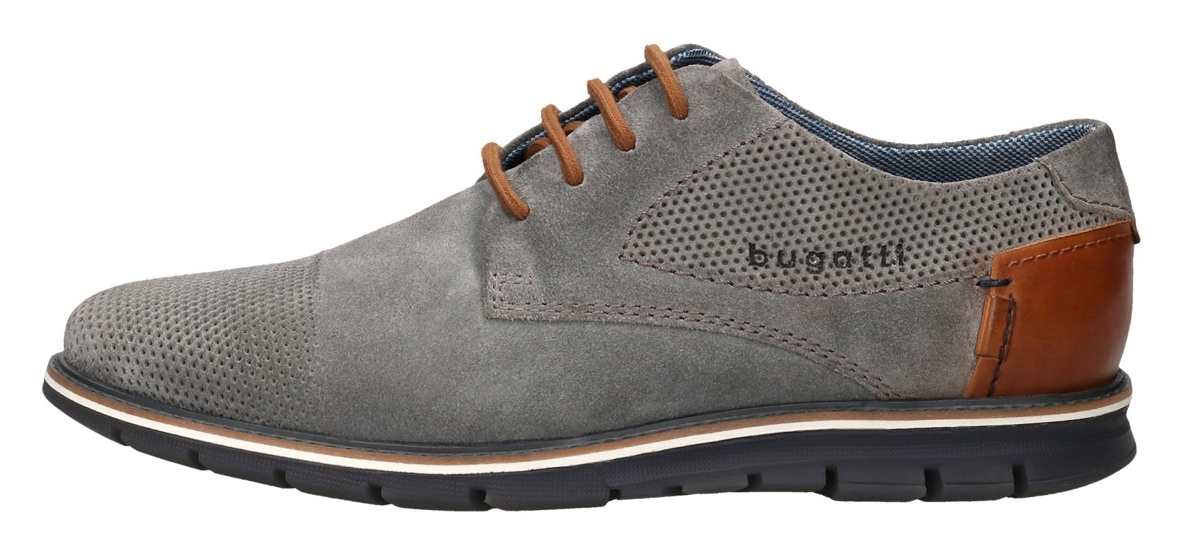 bugatti Schnürschuh, Freizeitschuh, Halbschuh, Sneaker mit Ziernähten