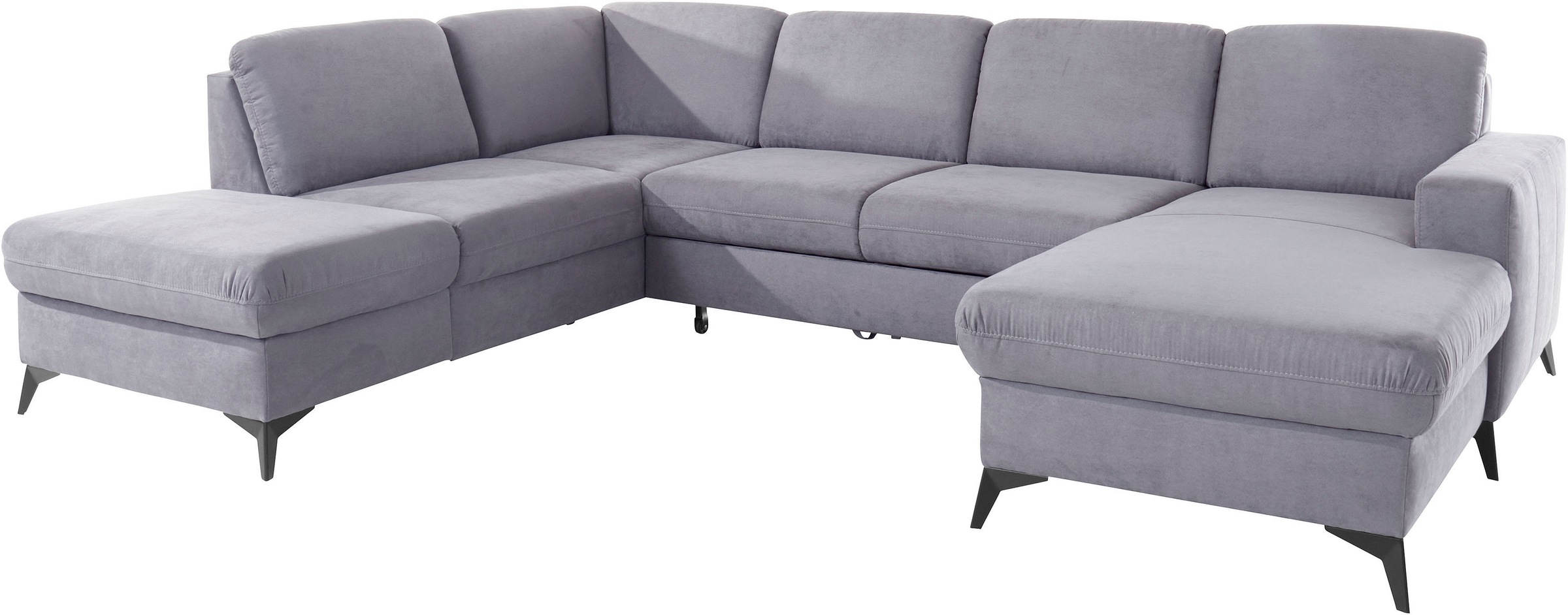 PLACES OF STYLE Wohnlandschaft »Lolland U-Form« Wahlweise mit Bettfunktion und Stauraum, auch mit abwischbarem Bezug