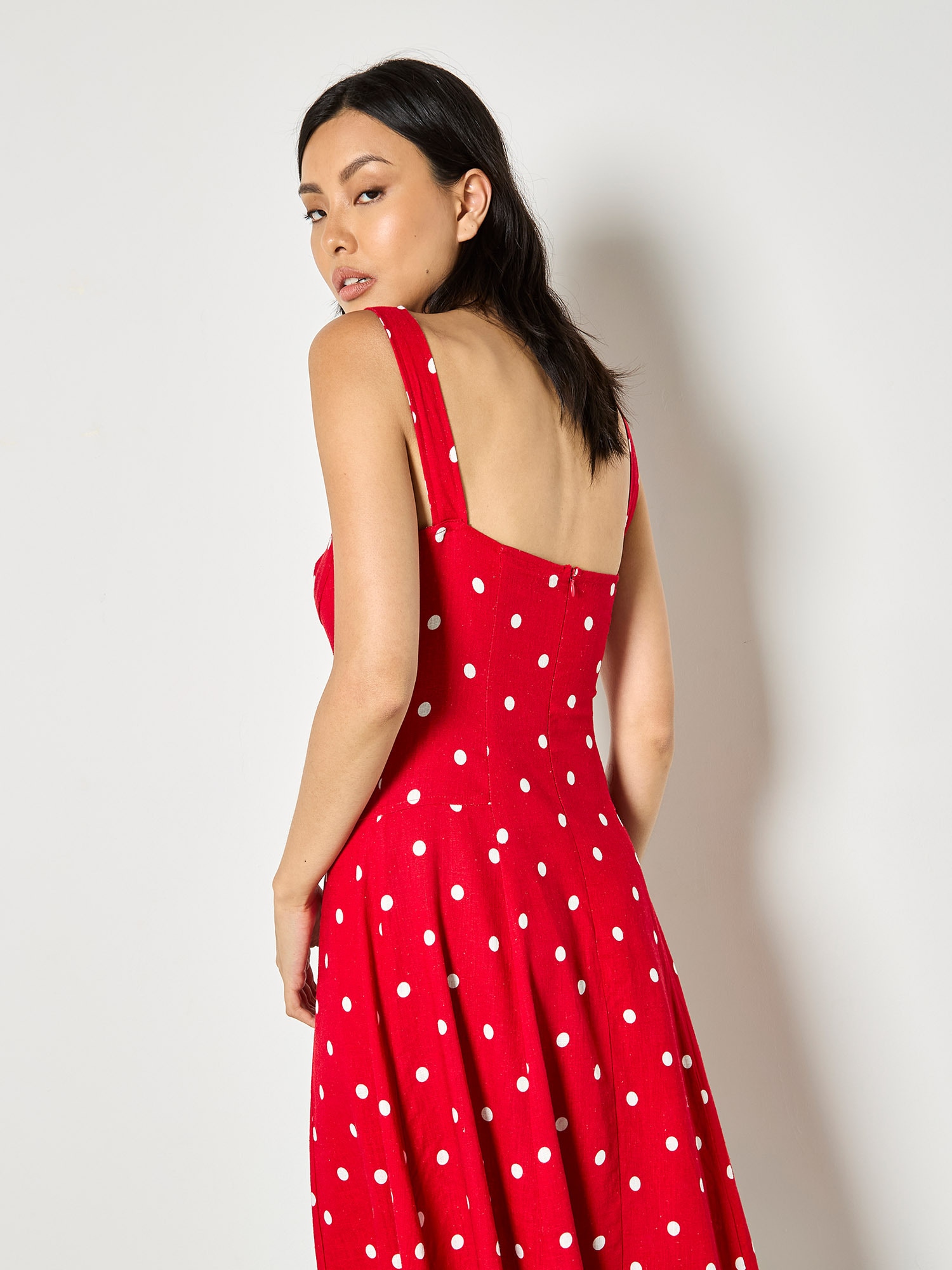 Apricot Midikleid »Midikleid« mit Polka-Dot-Muster