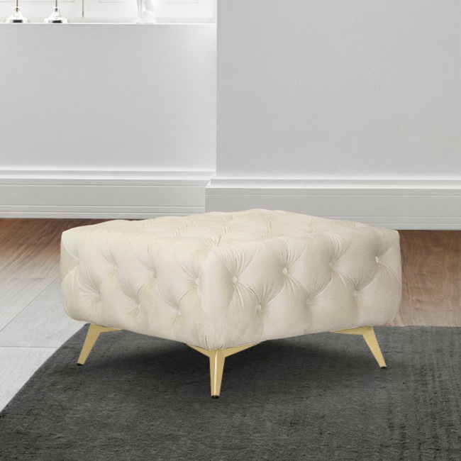 Home affaire Polsterhocker "Amaury" Chesterfield-Optik, Breite 80cm, Fußfar günstig online kaufen