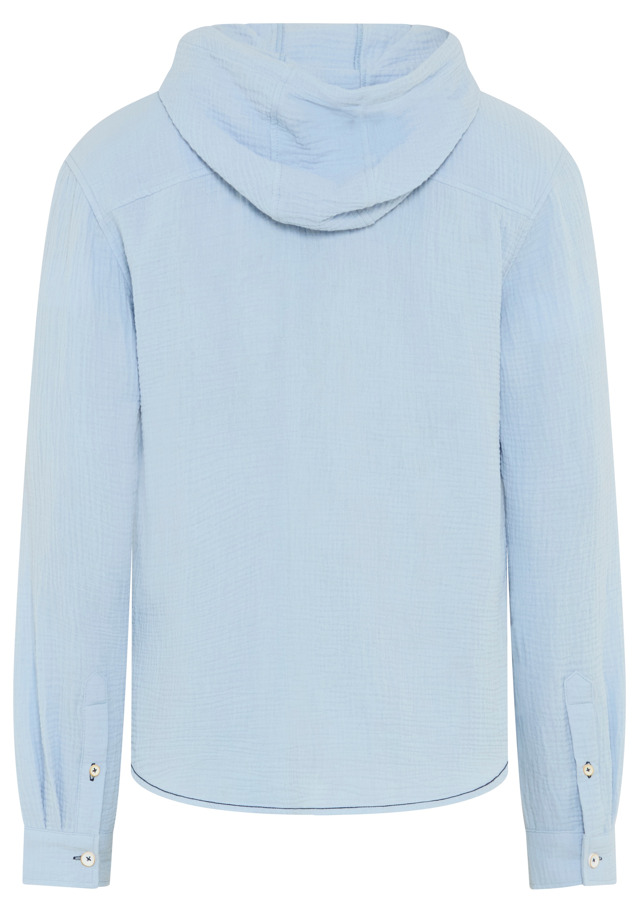 KangaROOS Kapuzenhemd Langarm mit Ärmelschlitz, für Casual- und Streetwear, aus Baumwolle