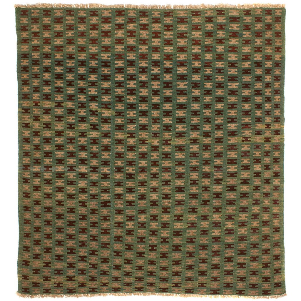 morgenland Wollteppich »Kelim - Oriental quadratisch - 207 x 200 cm - dunkelgrün«, quadratisch