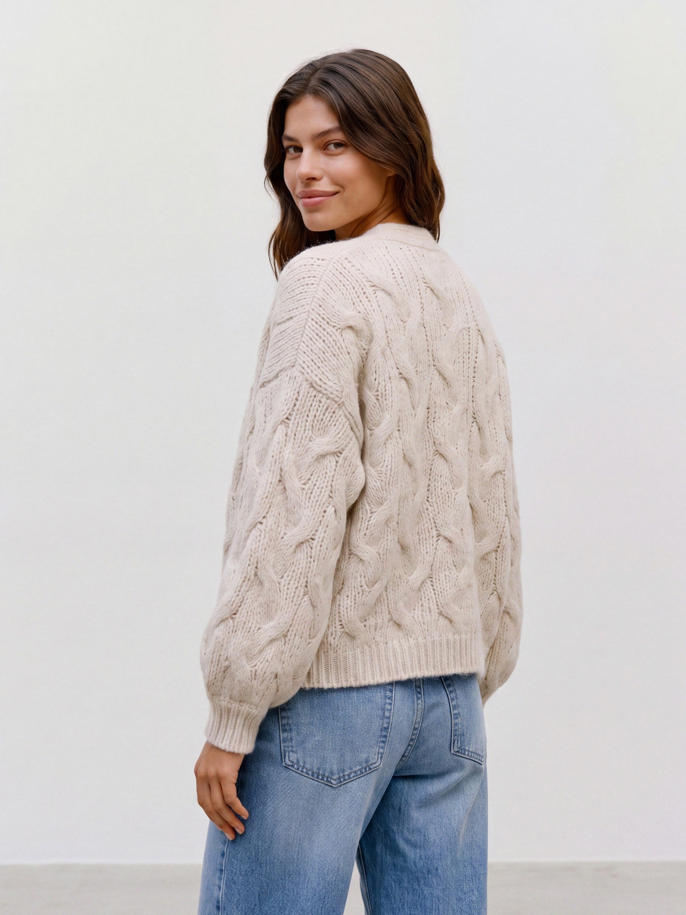Vero Moda Strickjacke »VMMAYBE LS OPEN CABLE CARDIGAN NOOS« Kunstfaser, mit Zopfstrickmuster