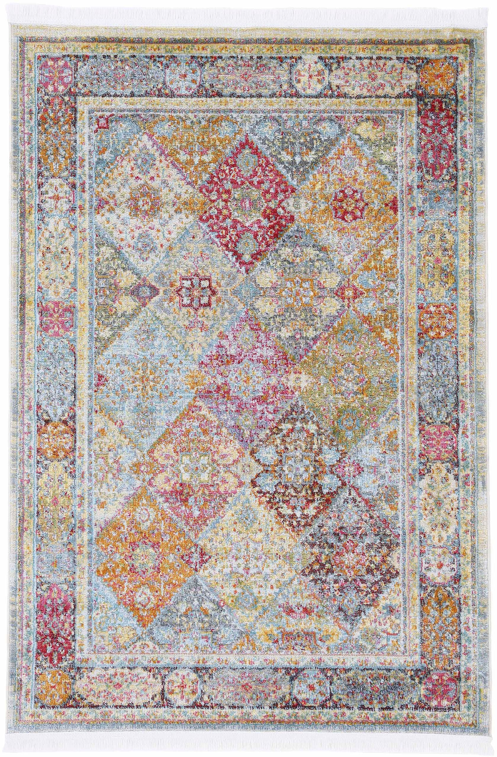carpetfine Teppich "Harleen, auch als Läufer" rund 8 mm Höhe Vintage Look, Orient, mit Fransen, Wohnzimmer