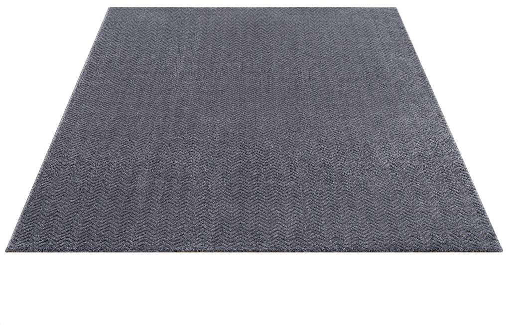 Carpet City Teppich »Friseé-Teppich  FANCY805« rechteckig 12 mm Höhe Läufer, Kurzflor, Einfarbig, 3D-Optik, Zickzack Look, Wohnzimmer