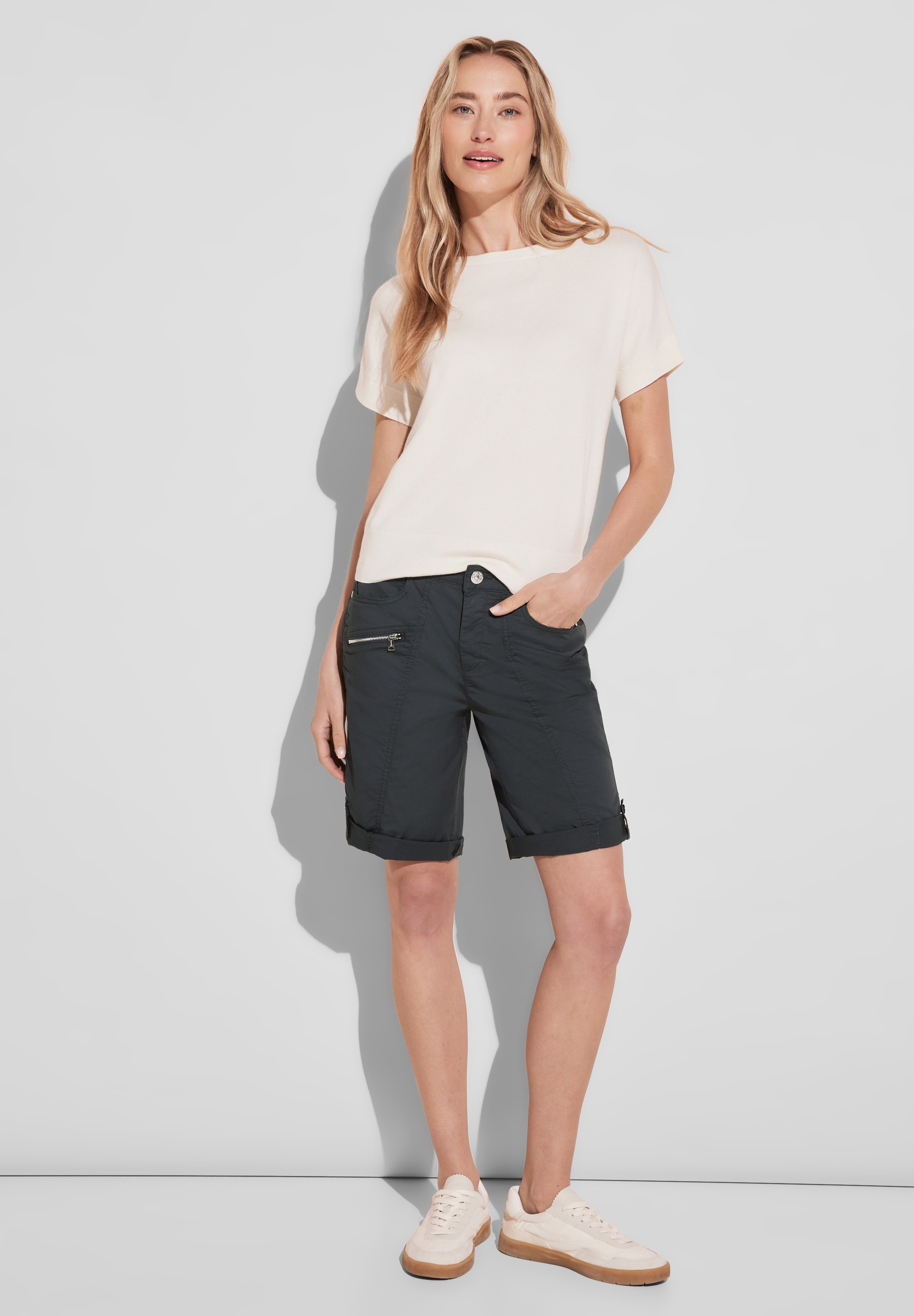 STREET ONE Shorts, mit Turn-Up Funktion