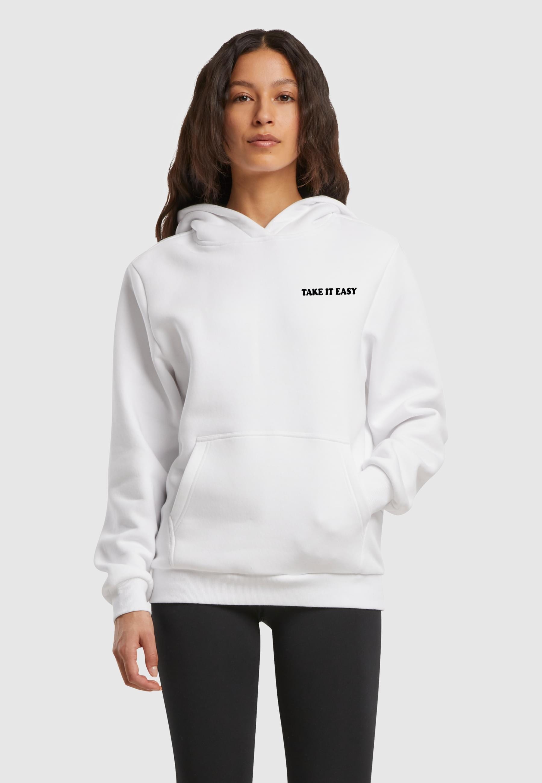 Miss Tee Kapuzenpullover »Miss Tee Take It Easy Flowers Ladies Fluffy Hoody«, (1 tlg.)