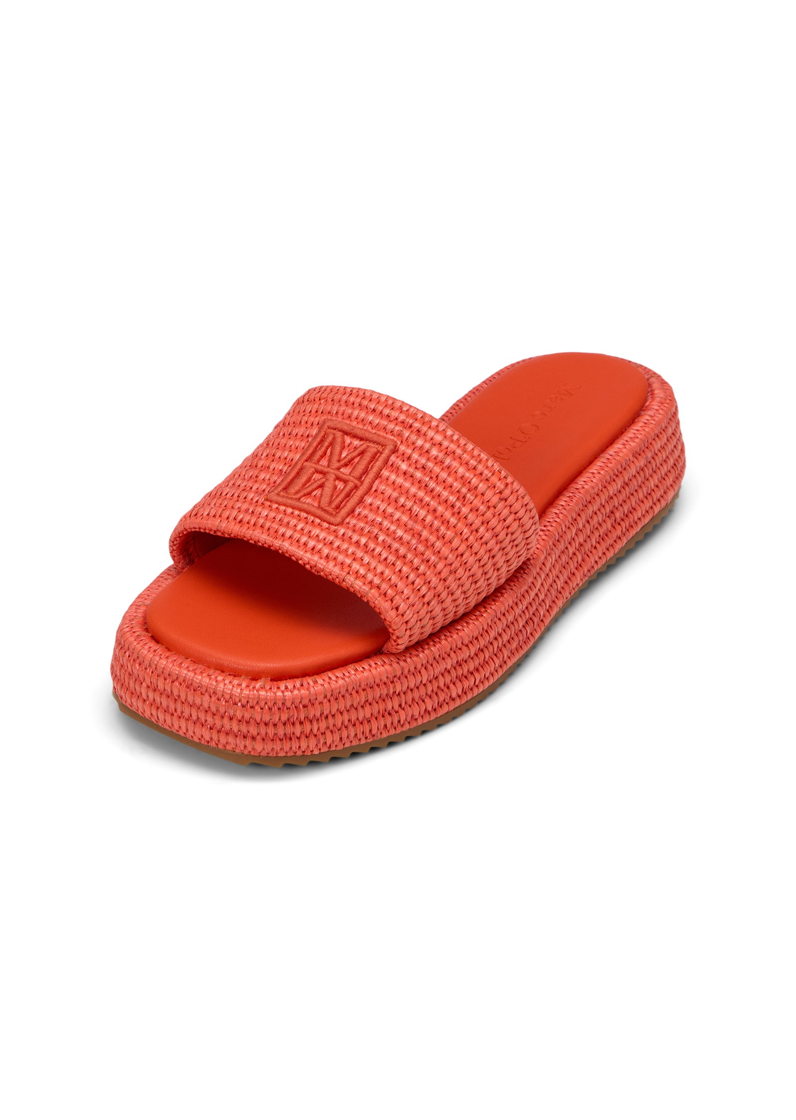 Sandale MARC O'POLO "in Bastoptik", Herren, Gr. 42, light orange, Obermaterial: 100% Polyester, unifarben, Schuhe Sandale