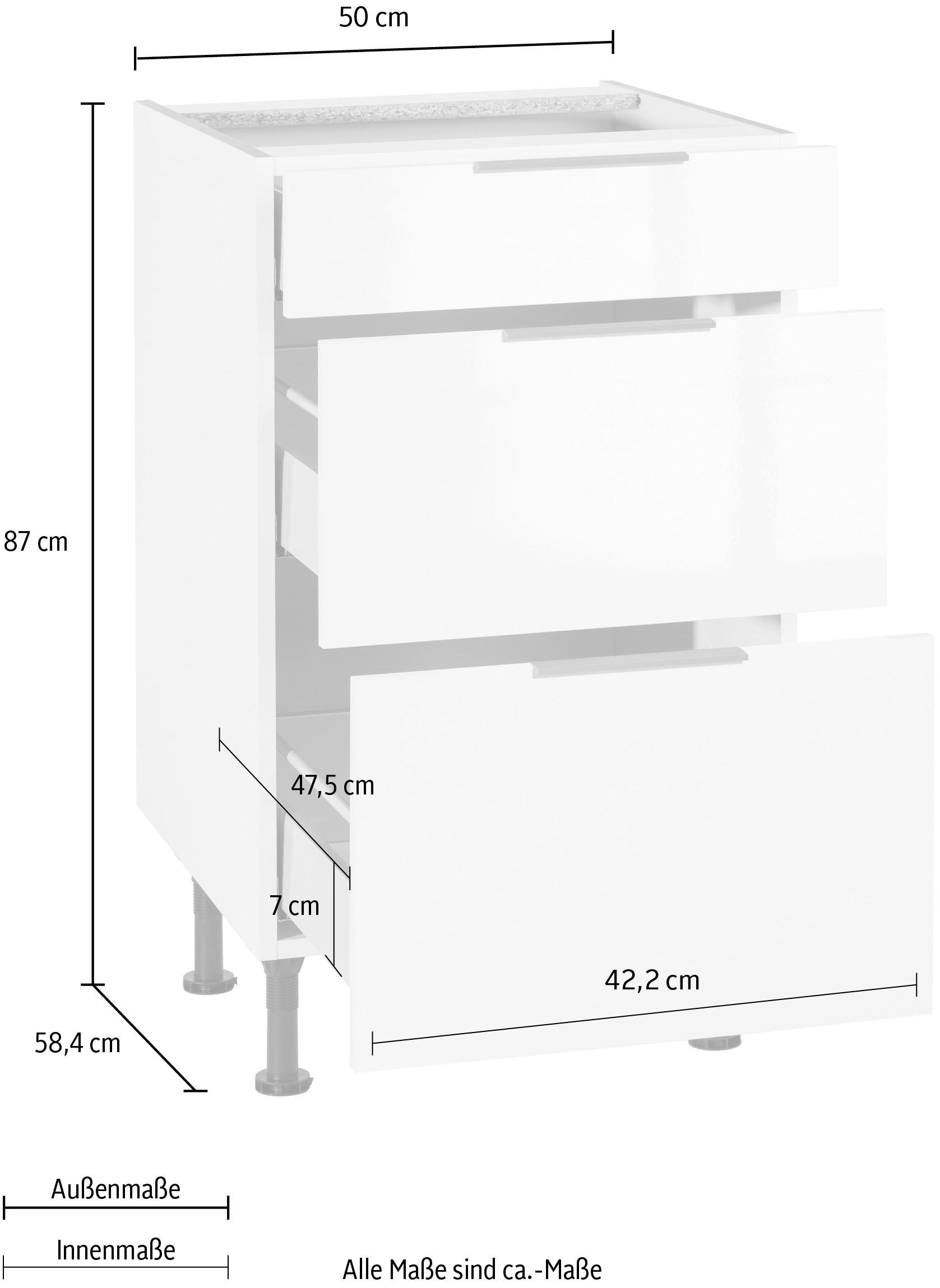 OPTIFIT Unterschrank »Tara«, mit Breite | Vollauszug cm 50 BAUR Soft-Close-Funktion, und