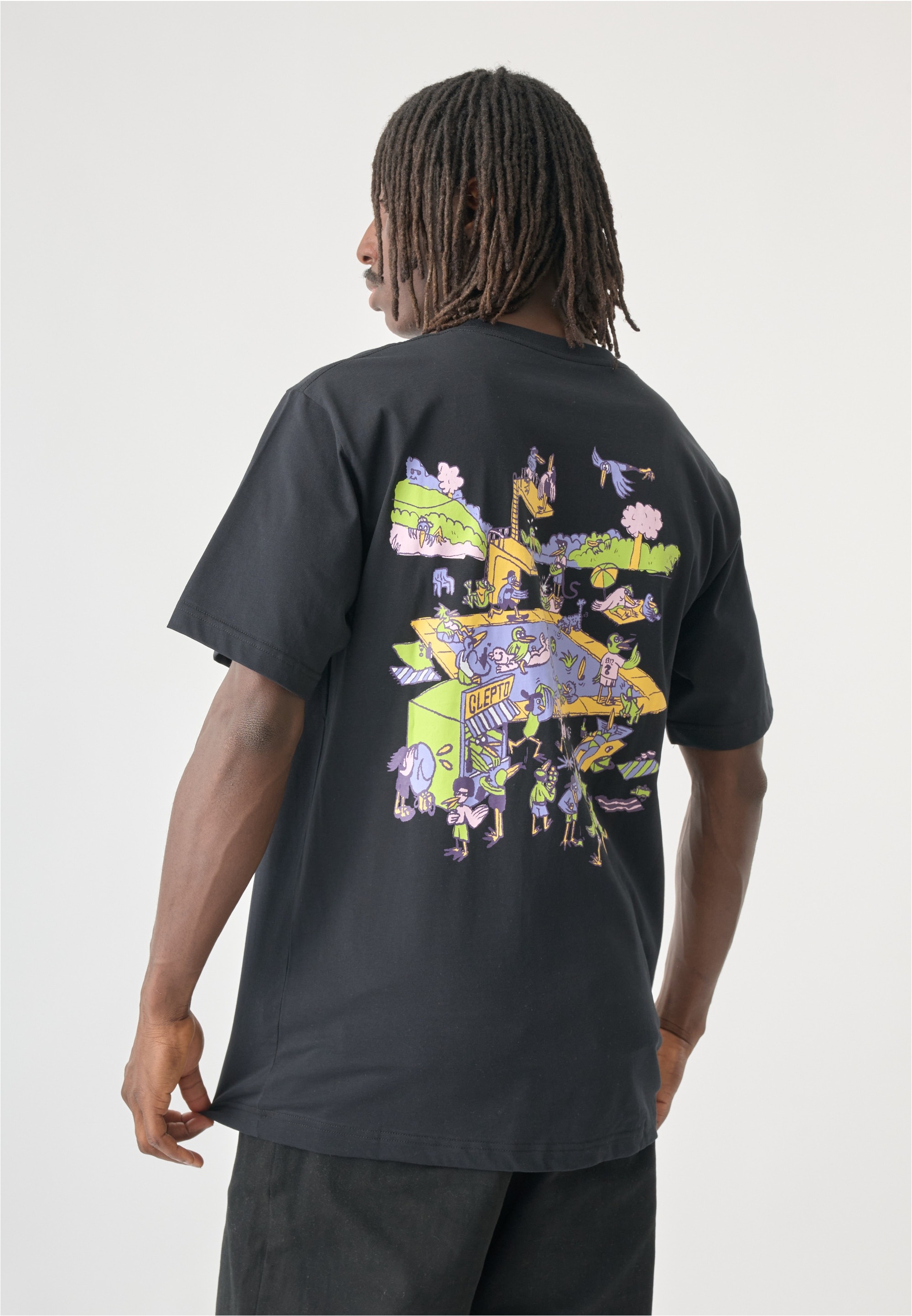 Cleptomanicx T-Shirt mit großem Frontprint