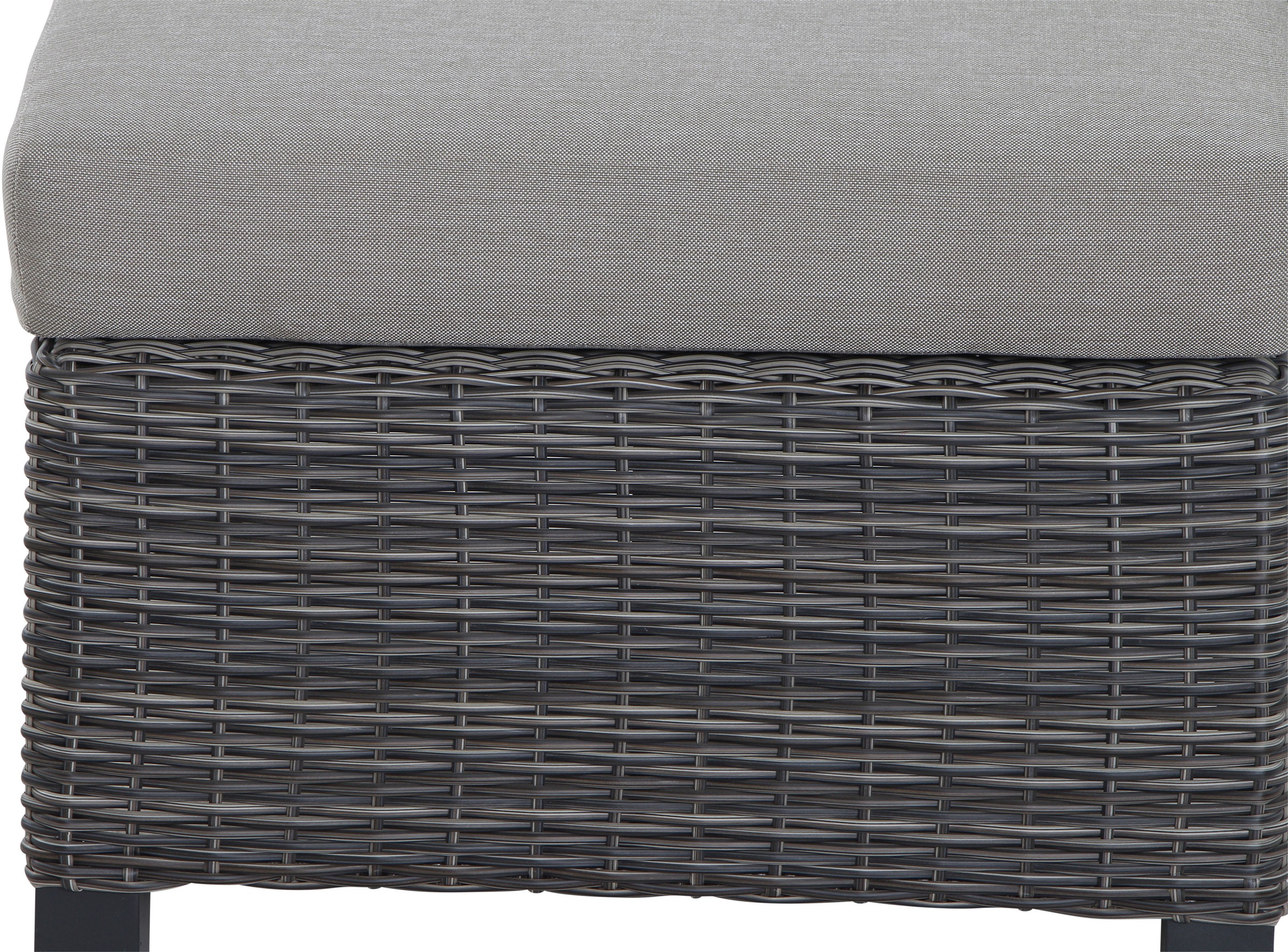 Siena Garden Gartenlounge-Hocker »CORIDO« Gestell Aluminium matt anthrazit inkl. Kissen, charcoal grey