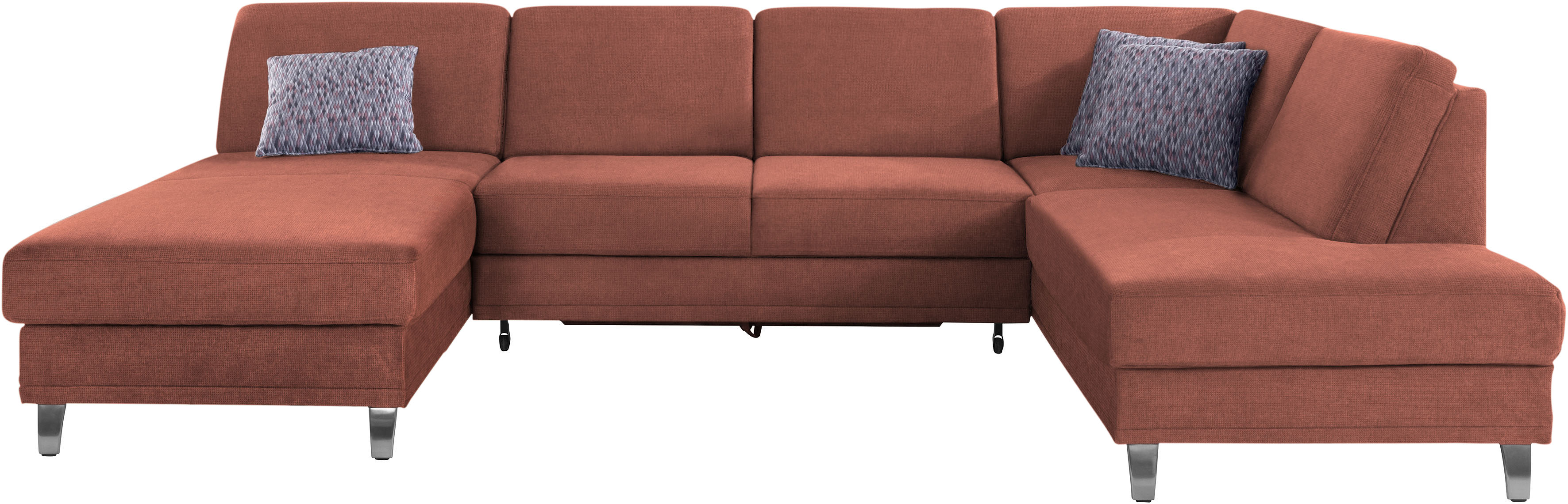 sit&more Wohnlandschaft "Clio U-Form" wahlweise mit Schlaffunktion und Bettkasten, inklusive Federkern