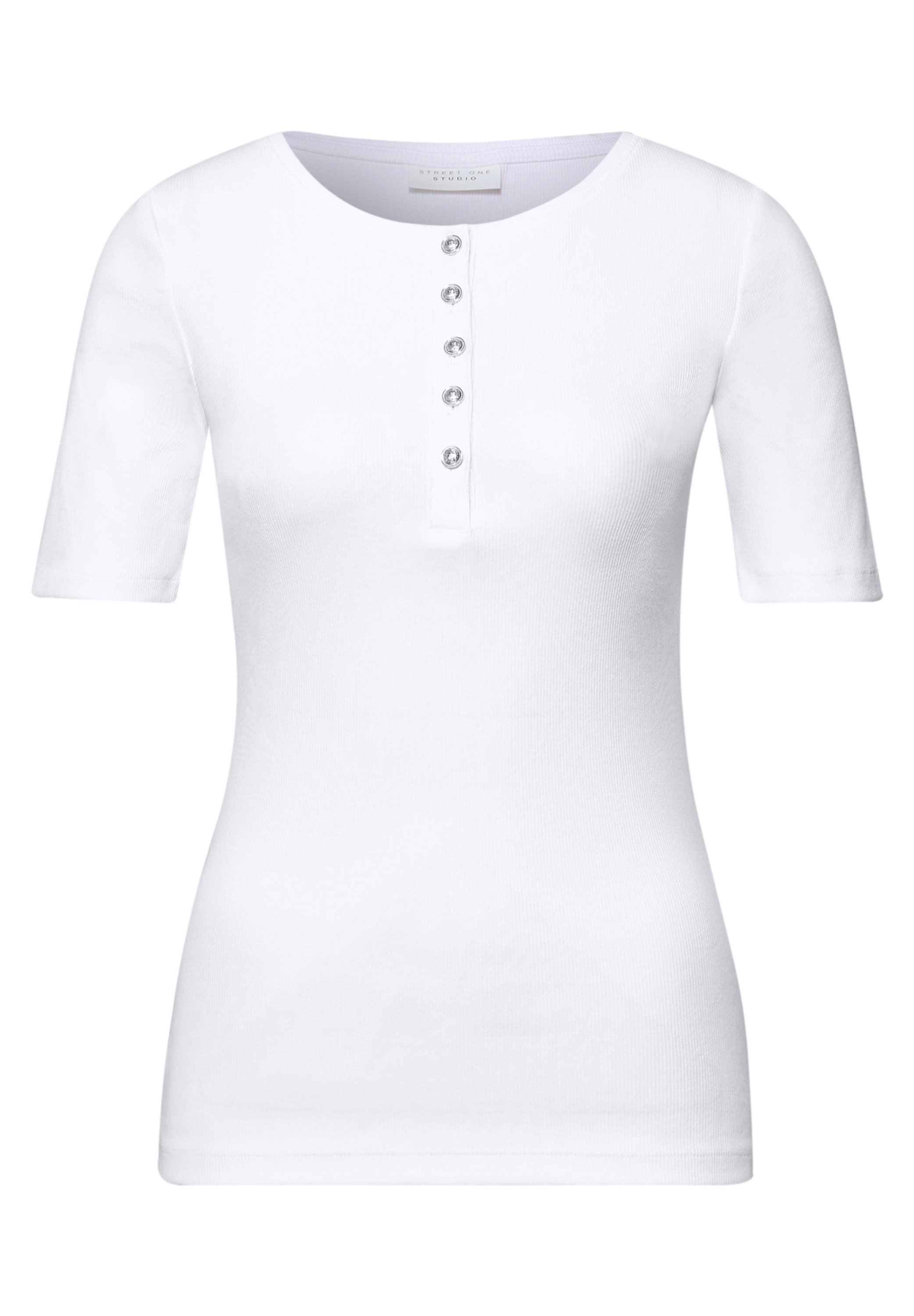 STREET ONE STUDIO T-Shirt aus Baumwolle mit Stretchante