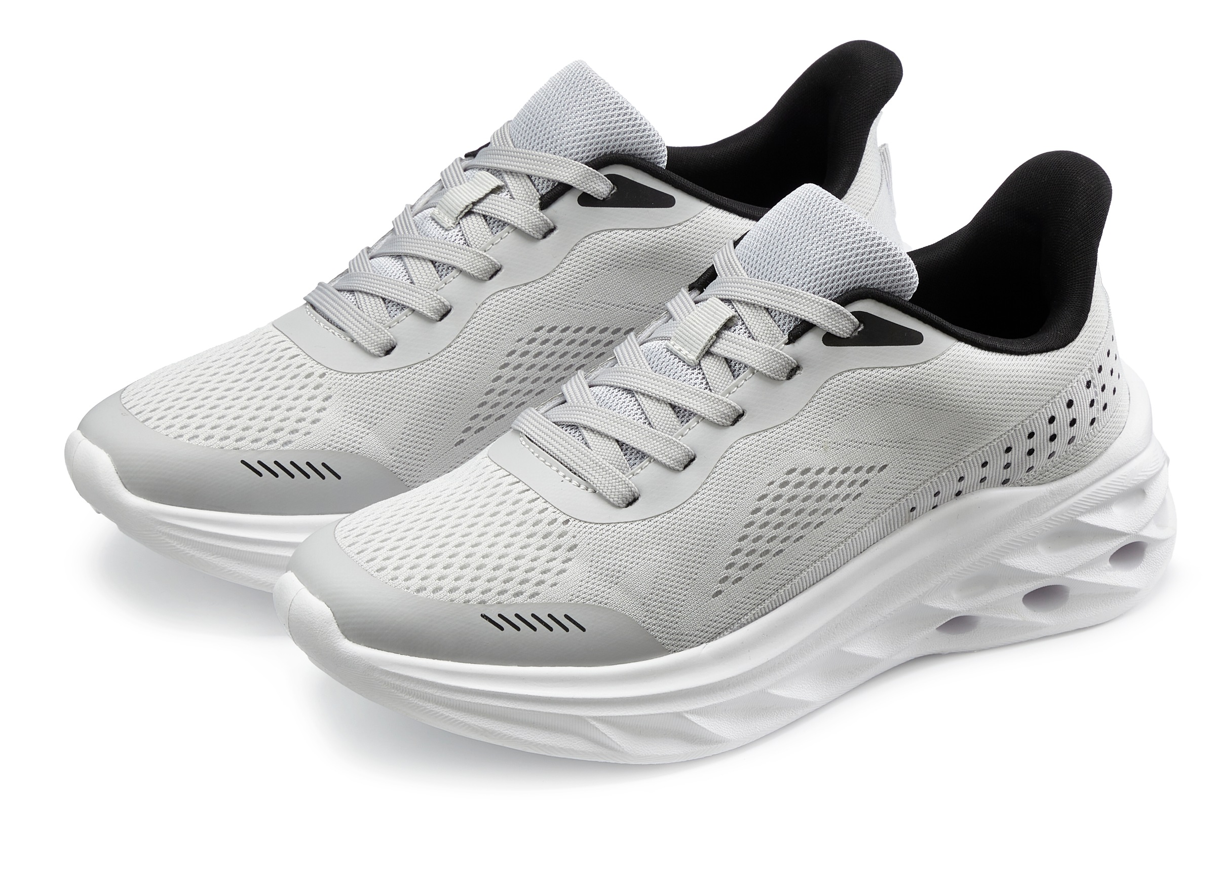 John Devin Sneaker "Schnürschuh, Freizeitschuhe, Schnürhalbschuhe, Halbschuh, Turnschuh" NEU im sportiven Look aus luftigem Mesh-Material VEGAN