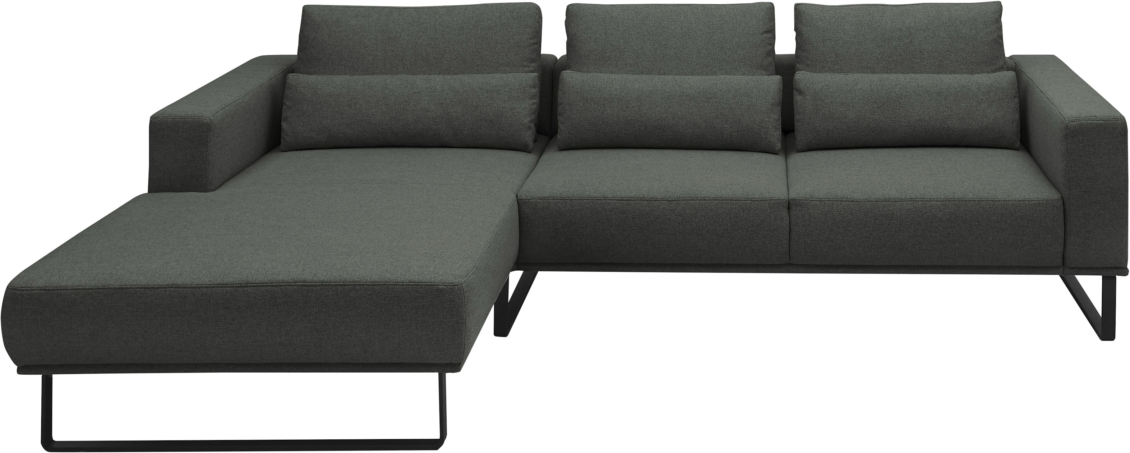 Musterring Ecksofa "JustB PM100" Großzügige 292 cm Breite, schwarze Metallkufen -erhältlich in 6 Farben