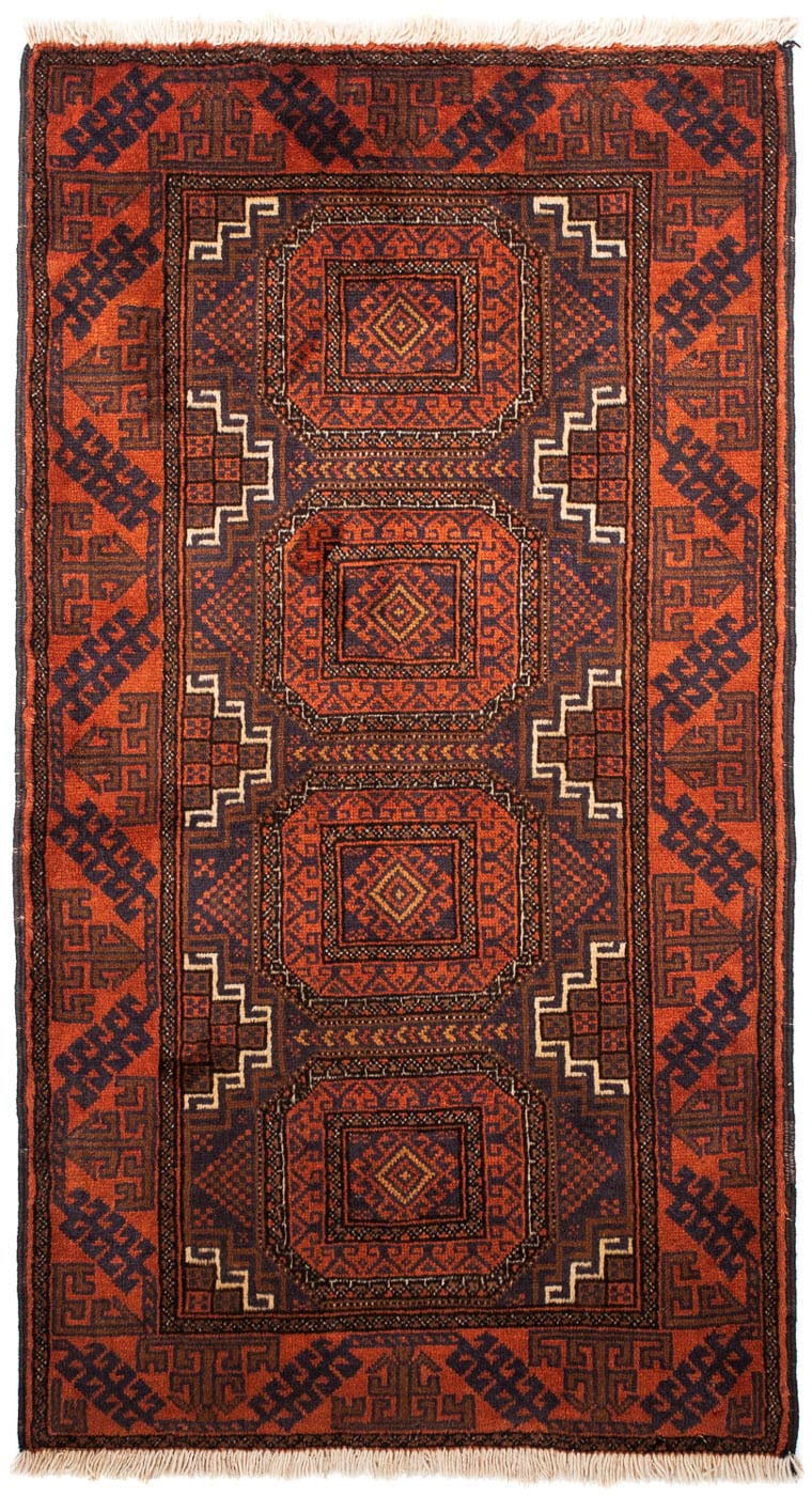 morgenland Orientteppich »Belutsch - 160 x 90 cm - braun«, rechteckig, Wohnzimmer, Handgeknüpft, Einzelstück mit Zertifikat