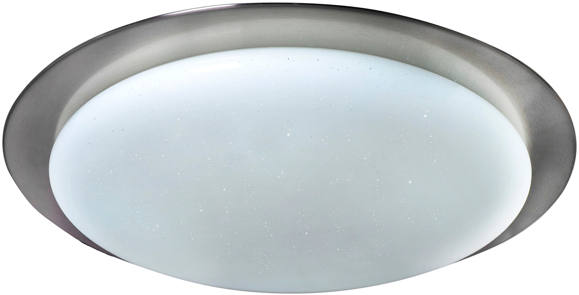 näve LED Deckenleuchte »Turin« LED-Modul 1 Stk. warmweiß - kaltweiß Schirm Kristalleffekt, Nachtlicht, CCT, RGB Rahmenbeleucht., dimmbar