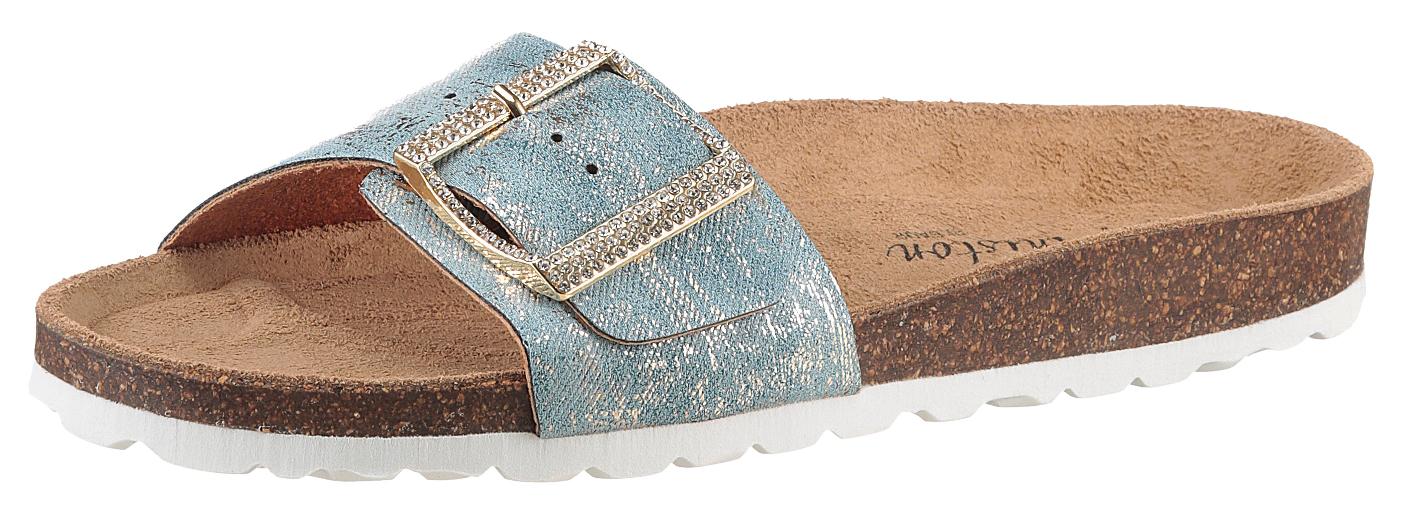 Thumbnail - Aniston SHOES Pantolette, Sommerschuh, Strandschuh, Glitzersteine - NEUE KOLLEKTION
