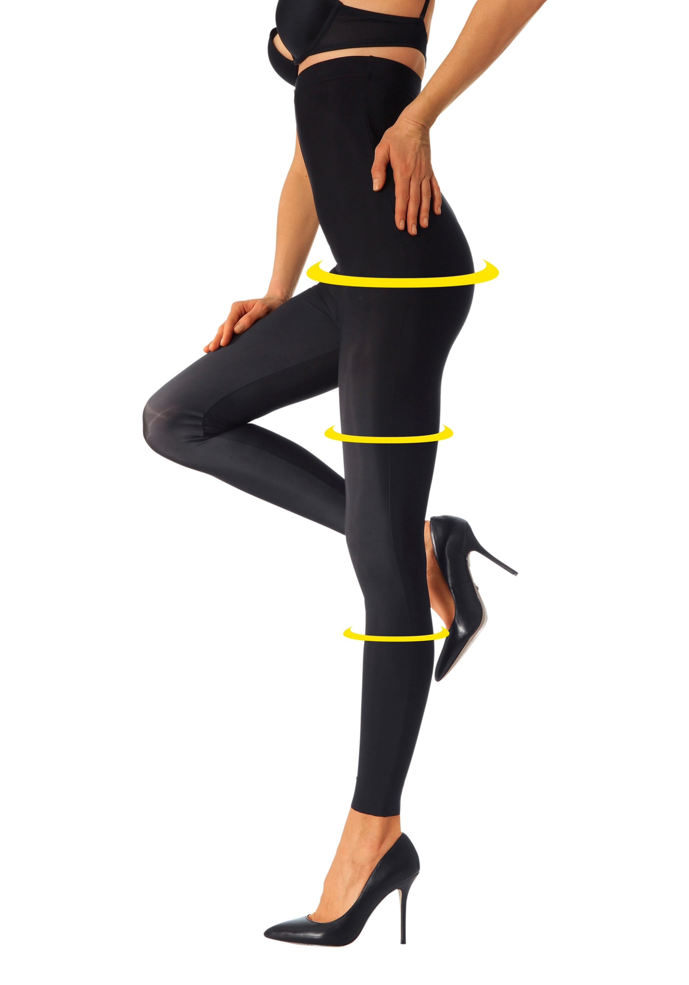 LASCANA Highwaist Leggings "glatter Stoff, leichter Formeffekt" mit leichtem Shaping Effekt, Loungewear