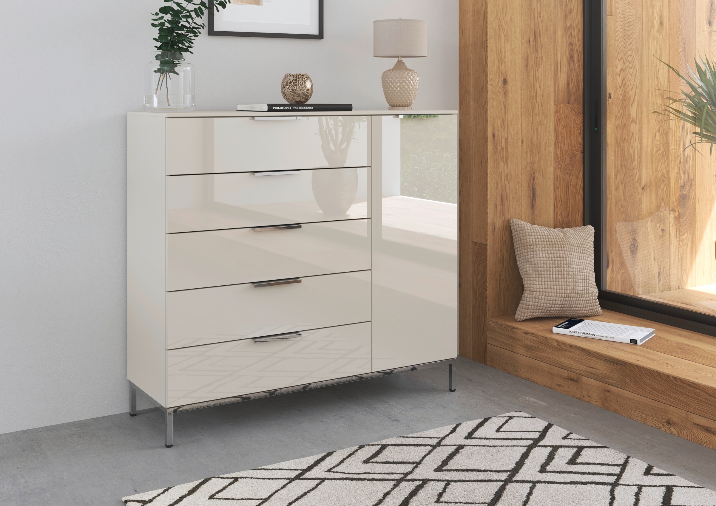rauch Kombikommode "Kommode Türkommode Sideboard Kombikommode FLIPP mit Gla günstig online kaufen