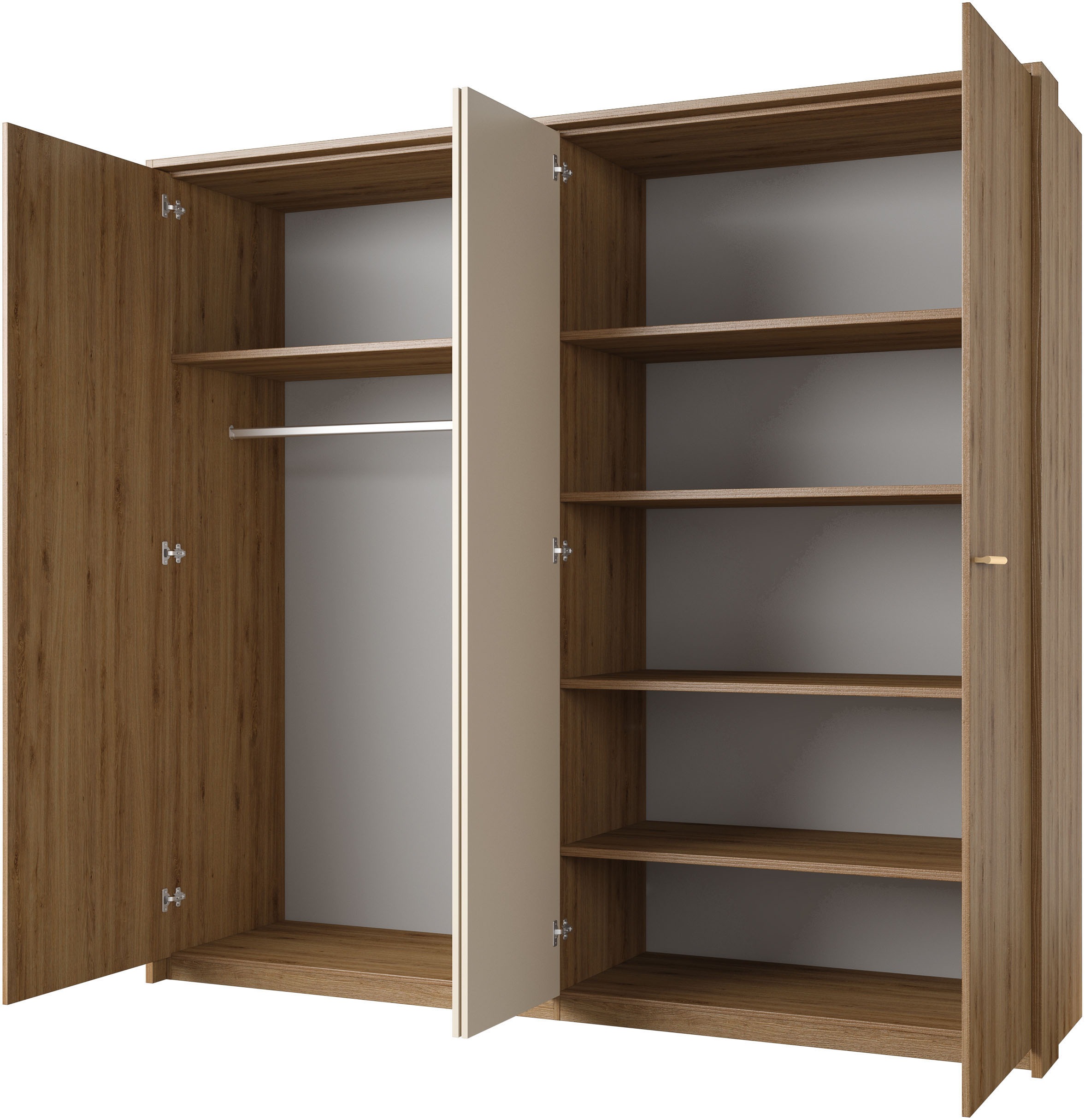 Thumbnail - Home affaire Schlafzimmer-Set "Bitry,Set 4-St(Bett 180 cm, 2xNako, Drehtürenschrank)", Komplettschlafzimmer, viel Staura...