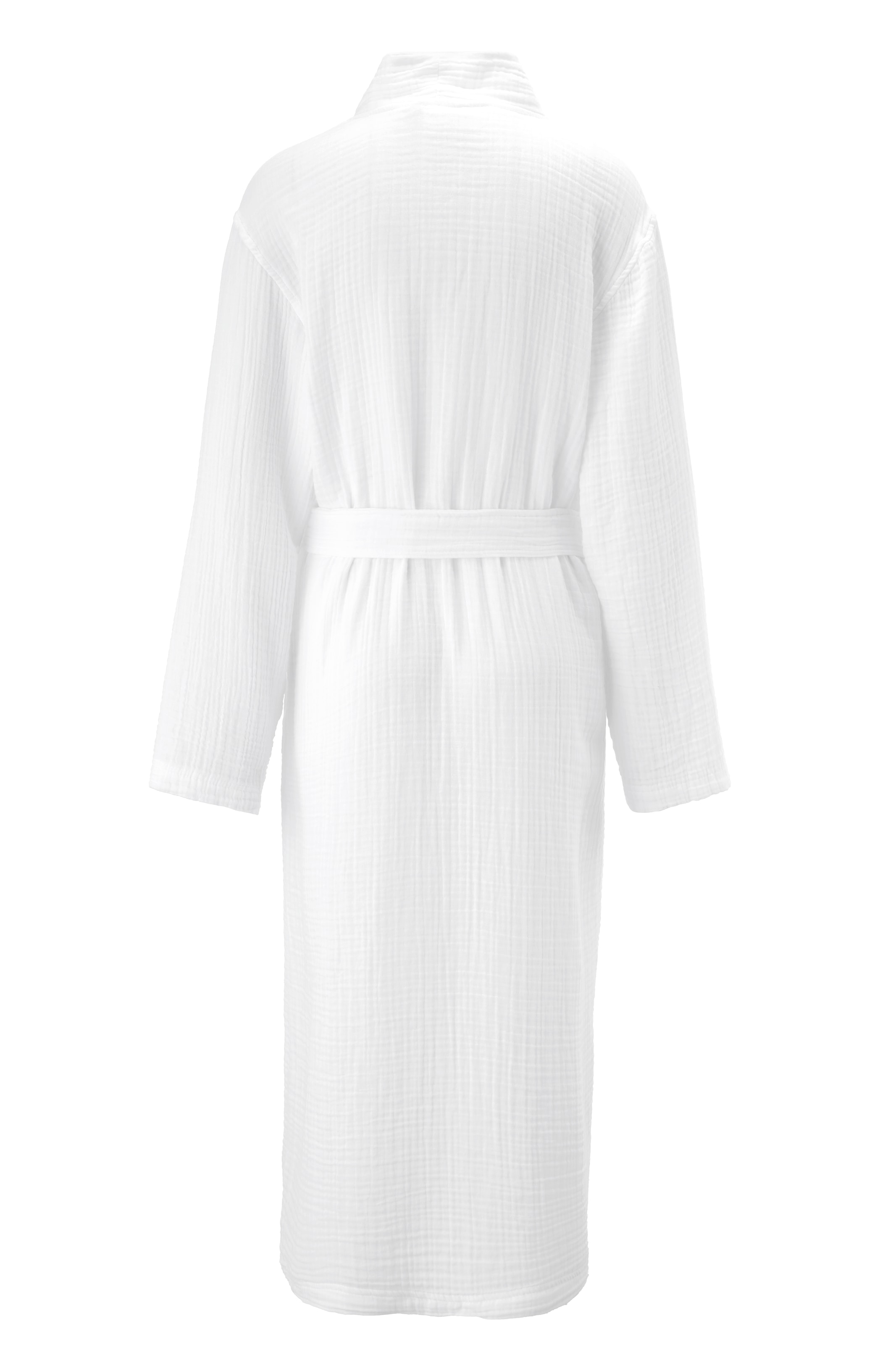 my home Bademantel »Juna Musselin, ideal für Sauna & Spa, Hotelbademantel, Morgenmantel« 1 Stk. modern, leichte Qualität, 100% Baumwolle