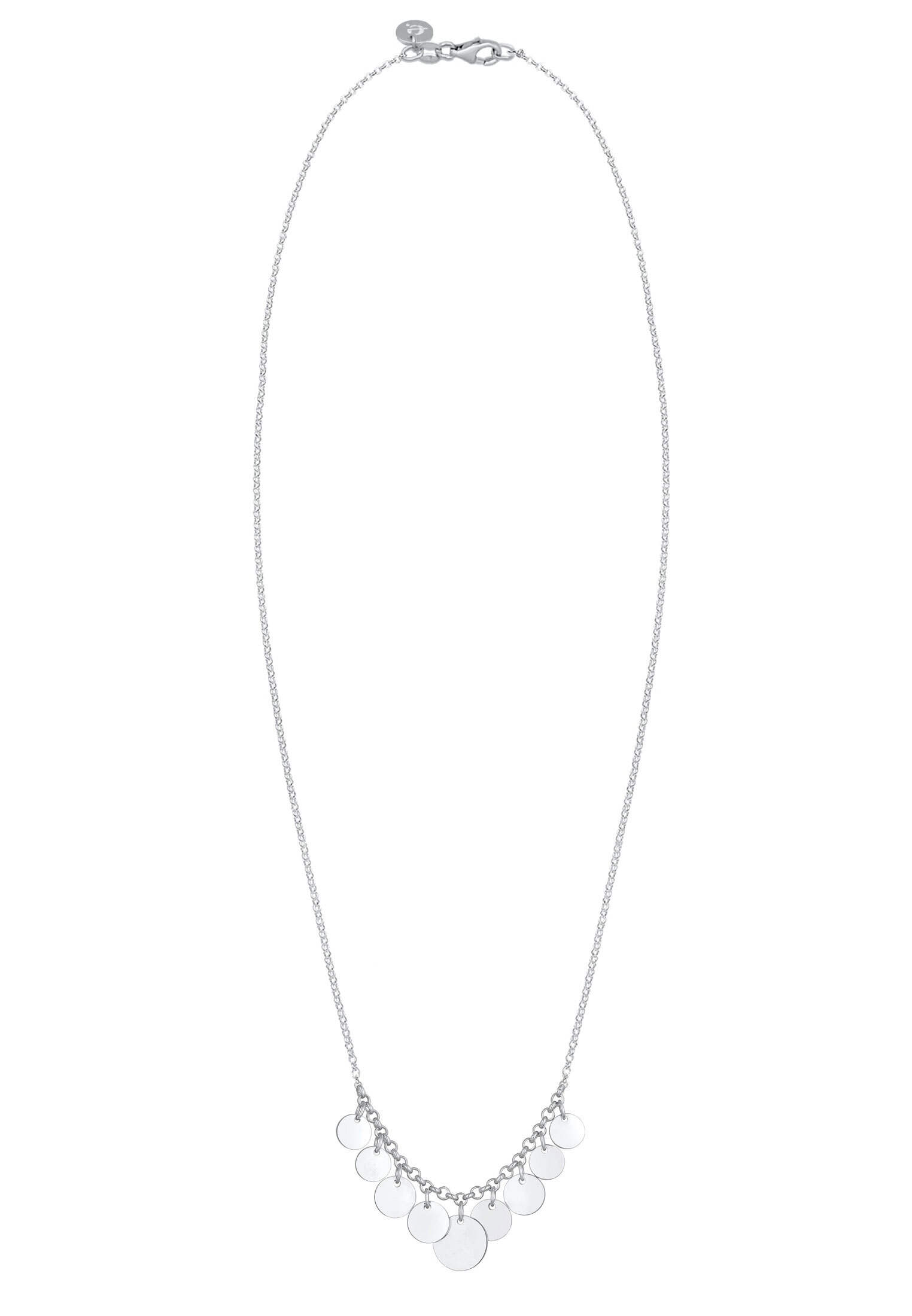 Elli Premium Kette mit Anhänger »Erbskette Anhänger Geo Look Plättchen 925 Silber«