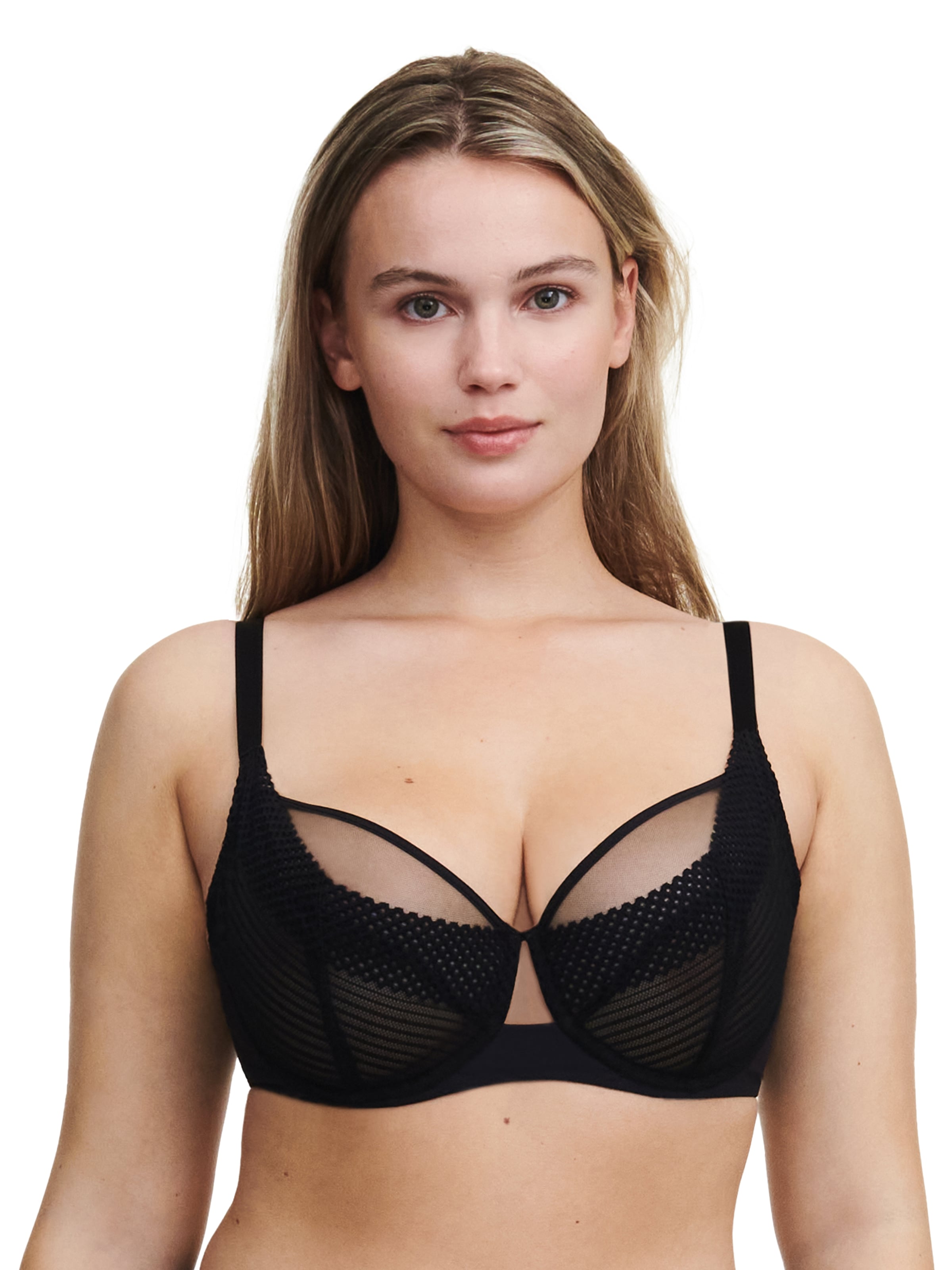 Chantelle Bügel-Bh "Play" Spitze, Tüll, Blickdichtes Gewebe, Cut-Outs Am Mittelsteg