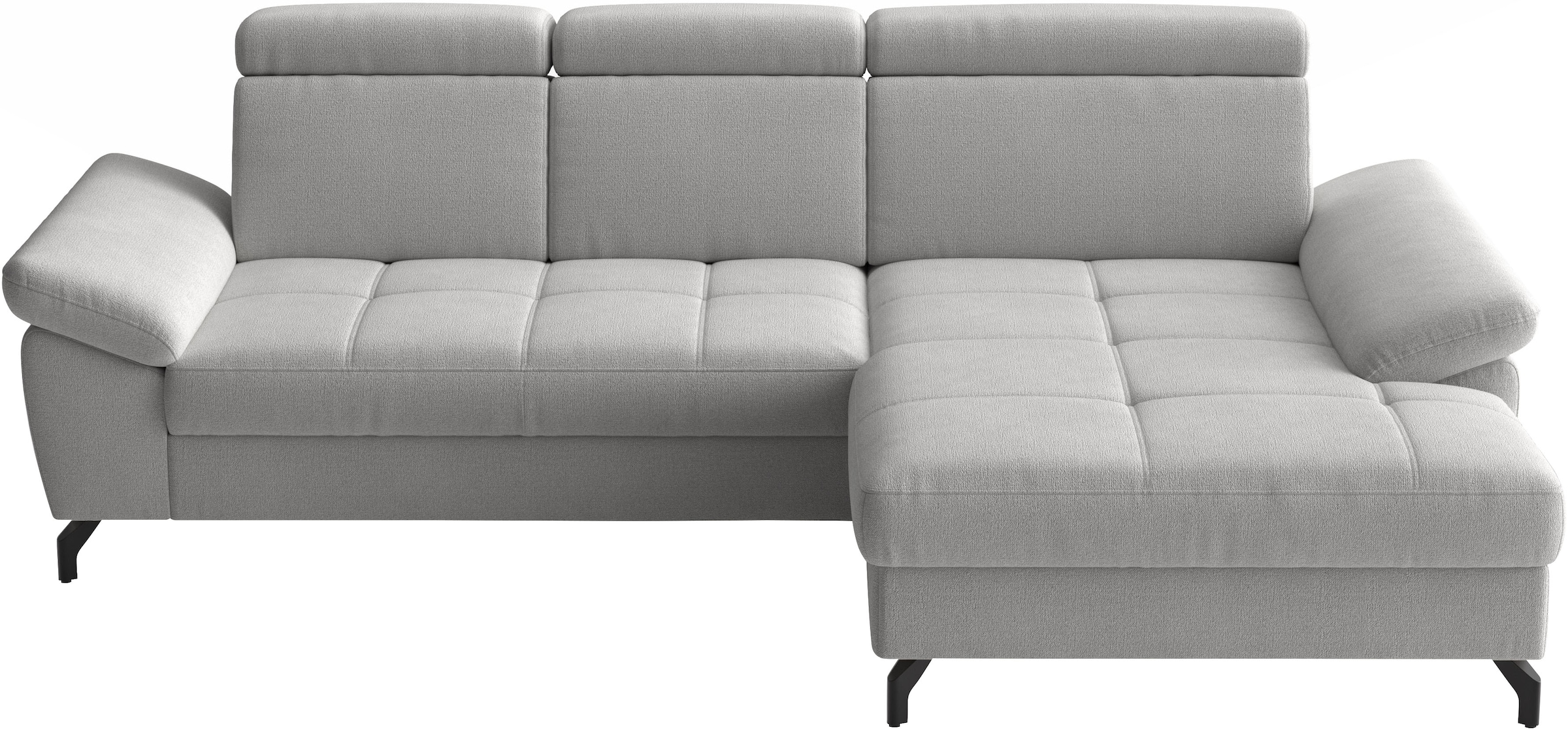 sit&more Ecksofa "Vanity, L-Form, B: 264 cm," Inkl.Sitz-,Kopf-und Armteilverstellung