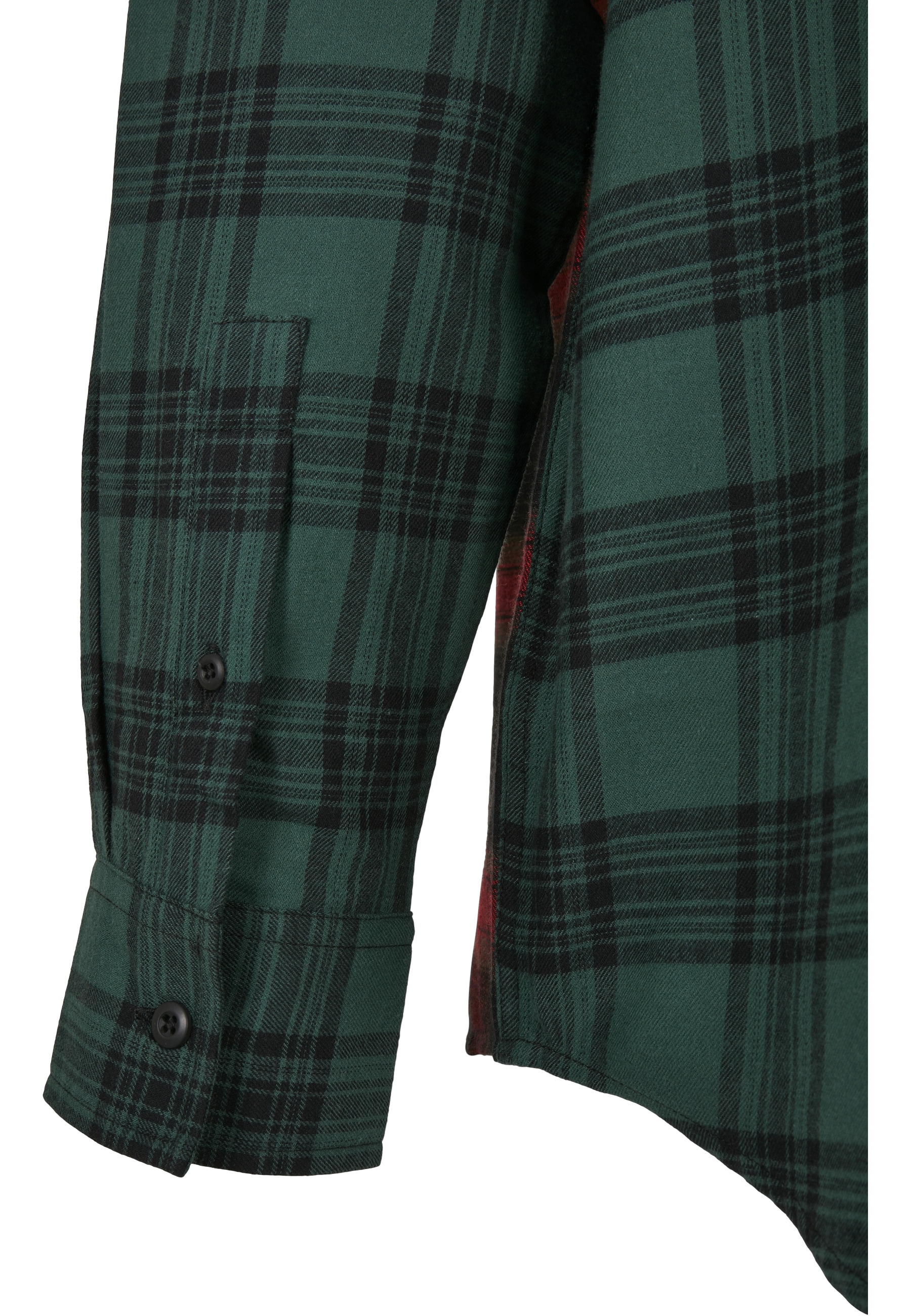 URBAN CLASSICS Langarm-Poloshirt »Urban Classics Herren Oversized Mix Check Shirt« 1 Stk.