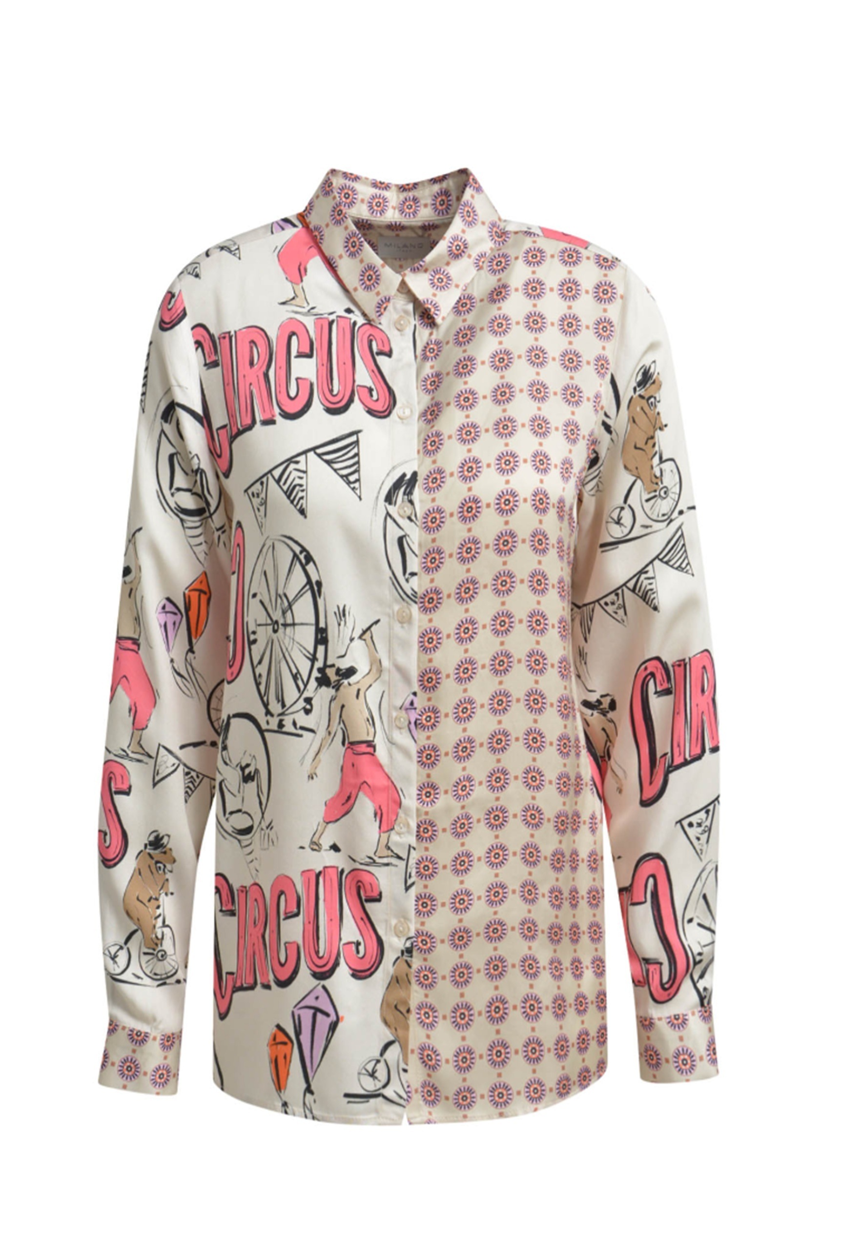 Milano Italy Langarmbluse mit All Over Print