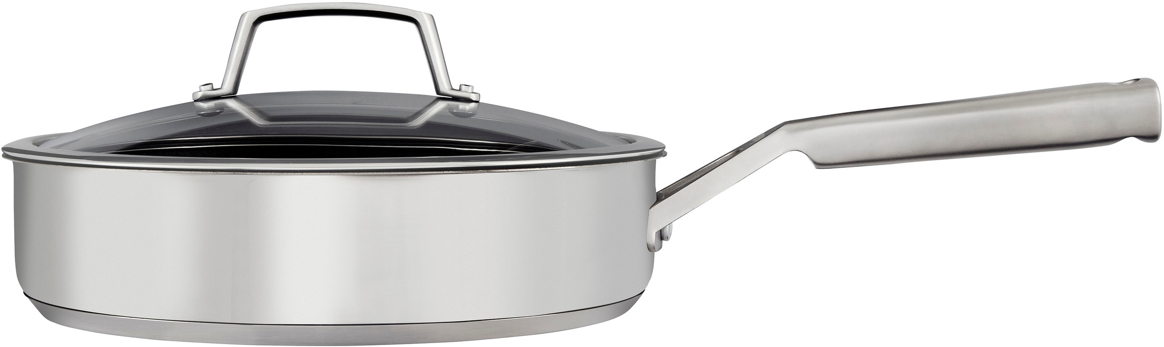 NINJA Bratpfanne »Ninja ZEROSTICK Edelstahl-Bratpfanne (26 cm) C60126DE«, Edelstahl, (1 tlg.), Edelstahl mit Aluminiumbeschichtung für Braten bei hohen Temperaturen